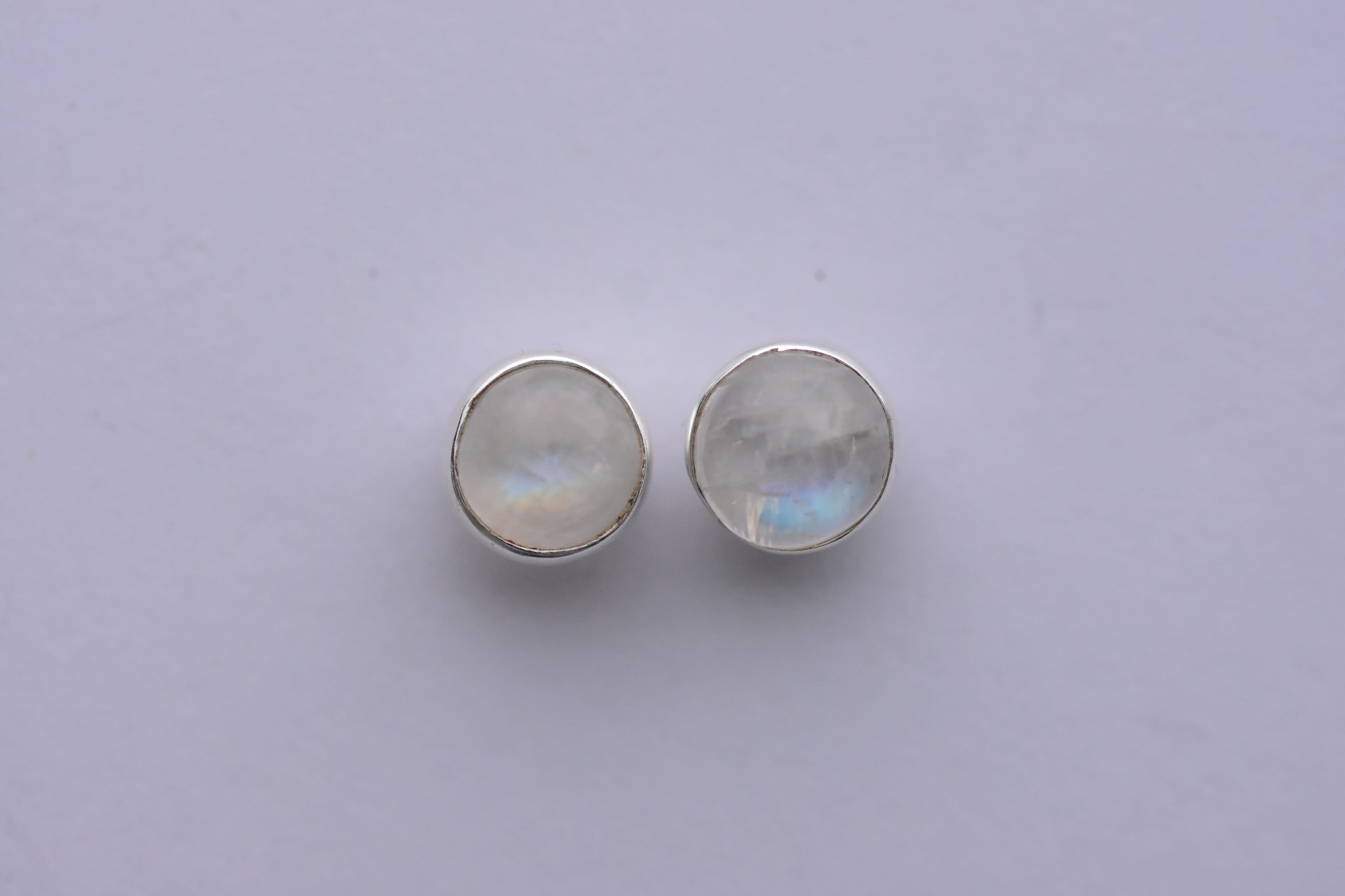 Holdkő fülbevaló ezüst foglalatban