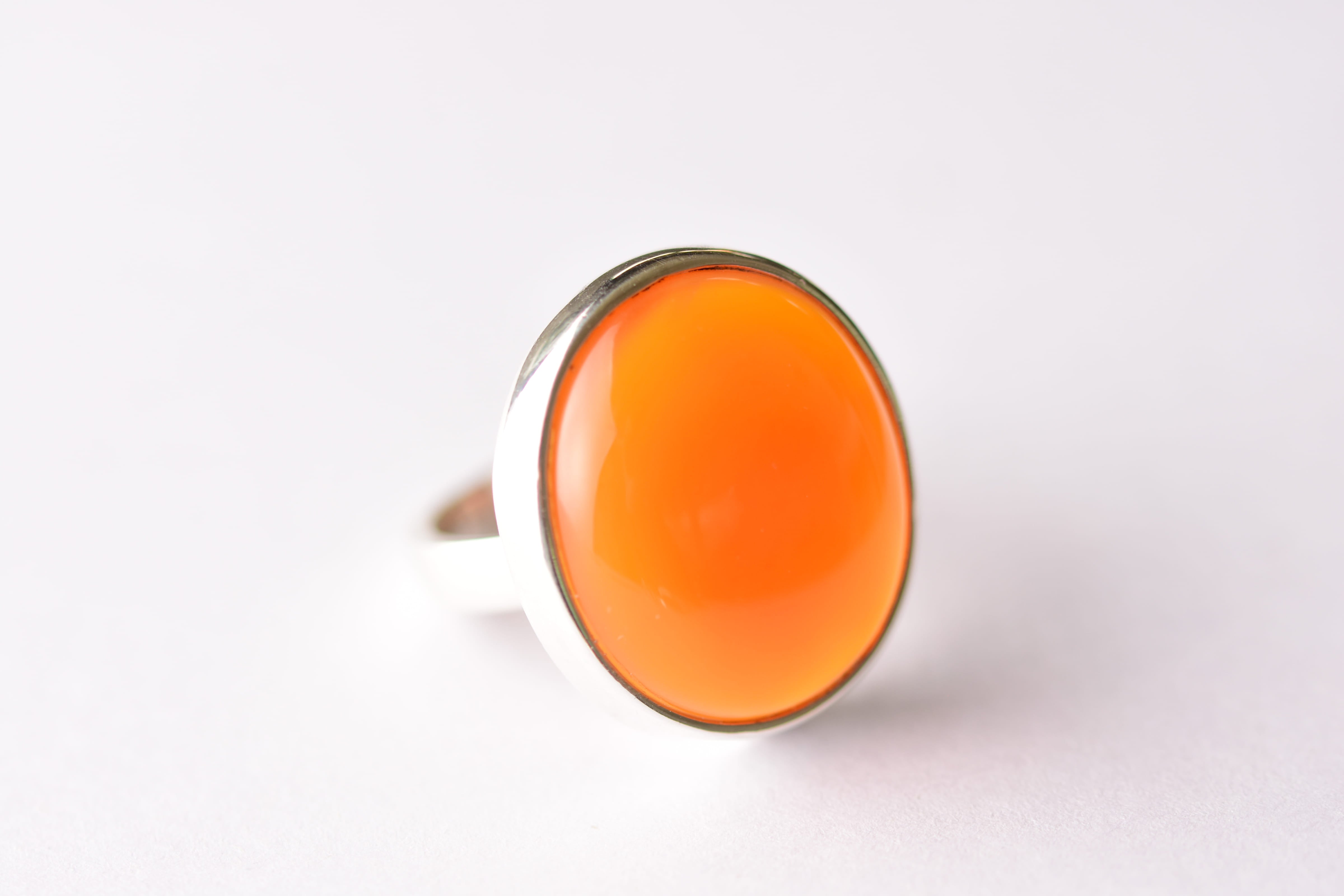 Karneol köves gyűrű ezüst foglalatban