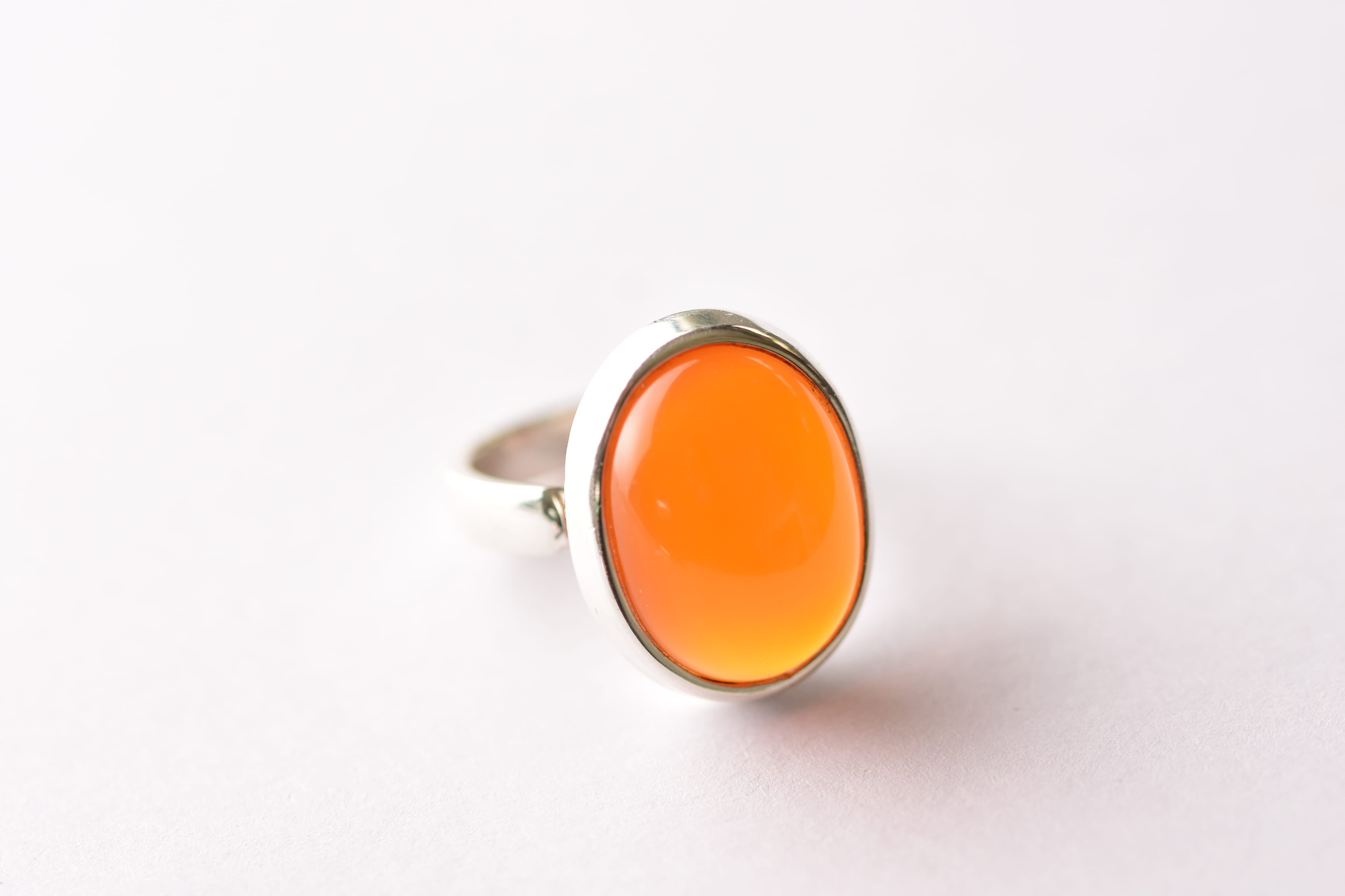 Karneol köves gyűrű ezüst foglalatban