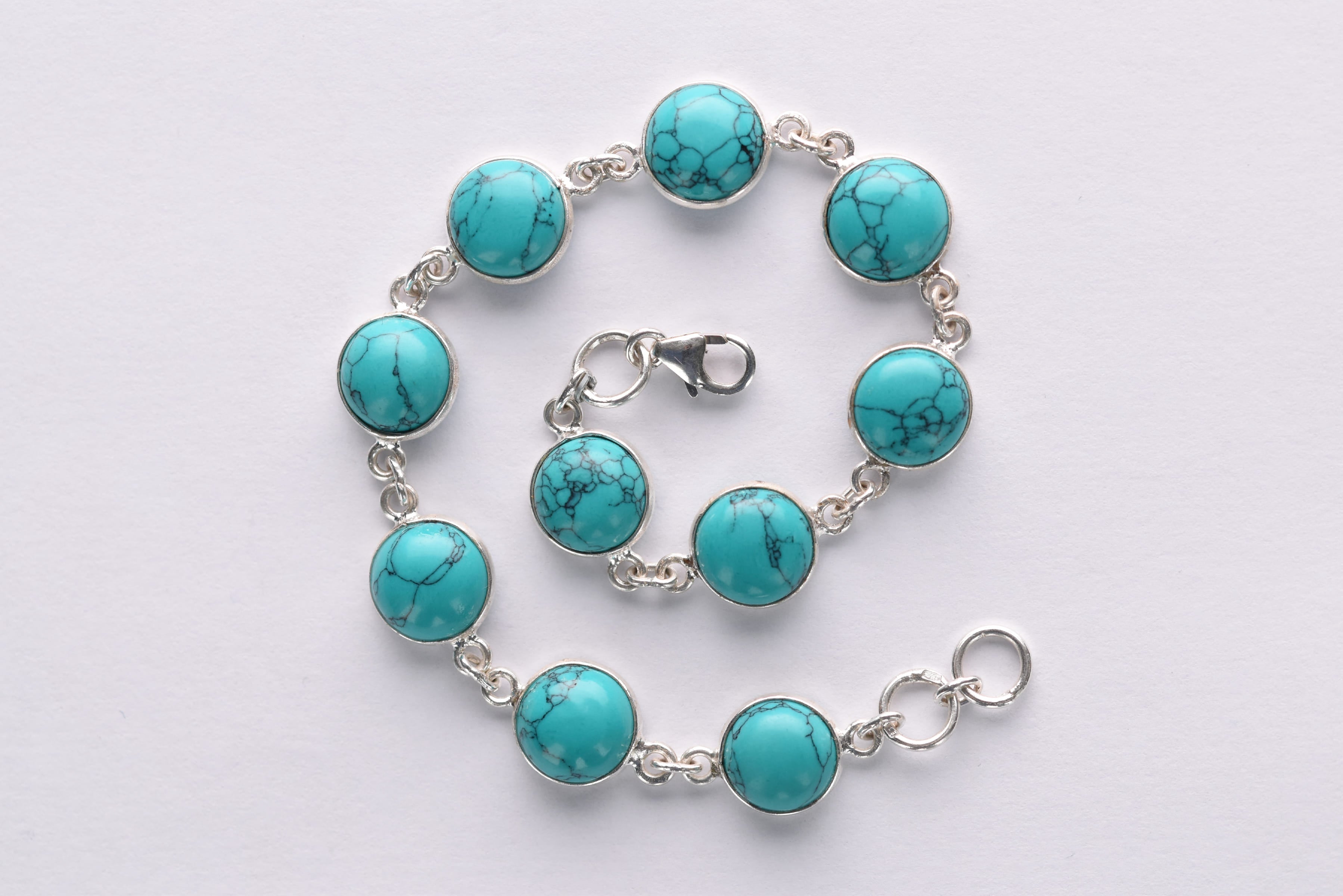 Türkiz karkötő ezüst foglalatban