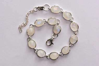 Holdkő karkötő ezüst foglalatban