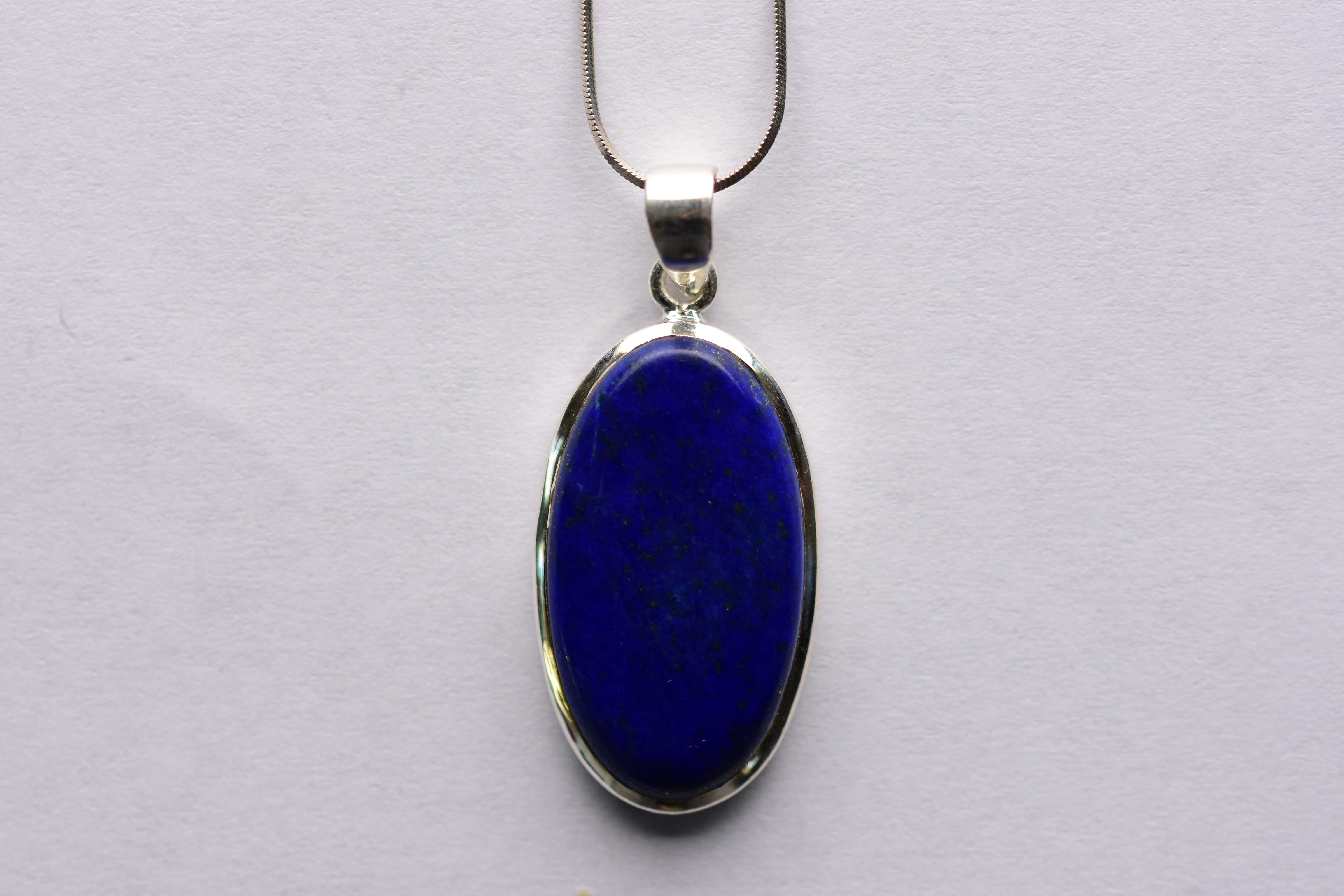 Lápisz lazuli medál ezüst foglalatban