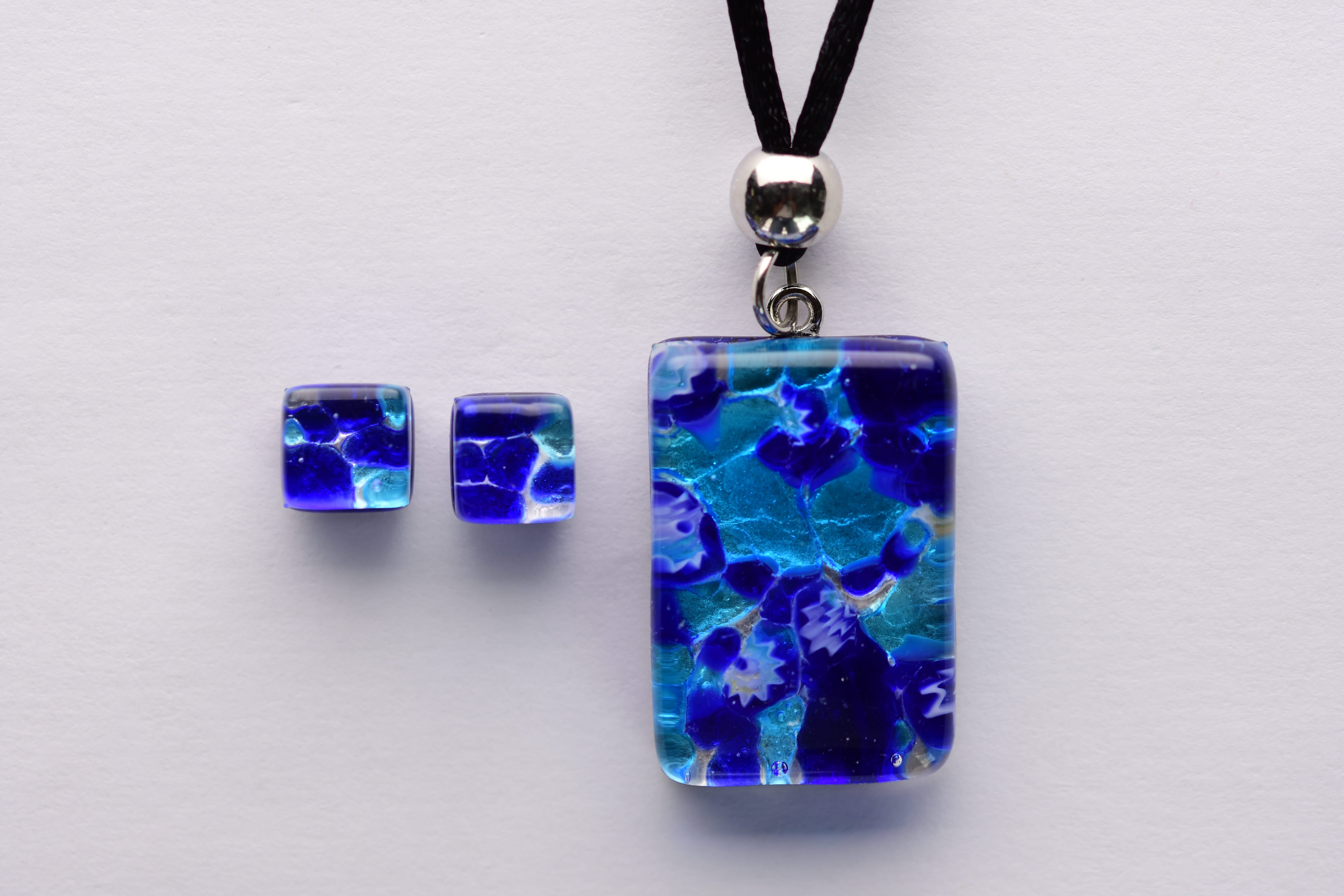 Kézzel készített muranoi üveg ékszer szett