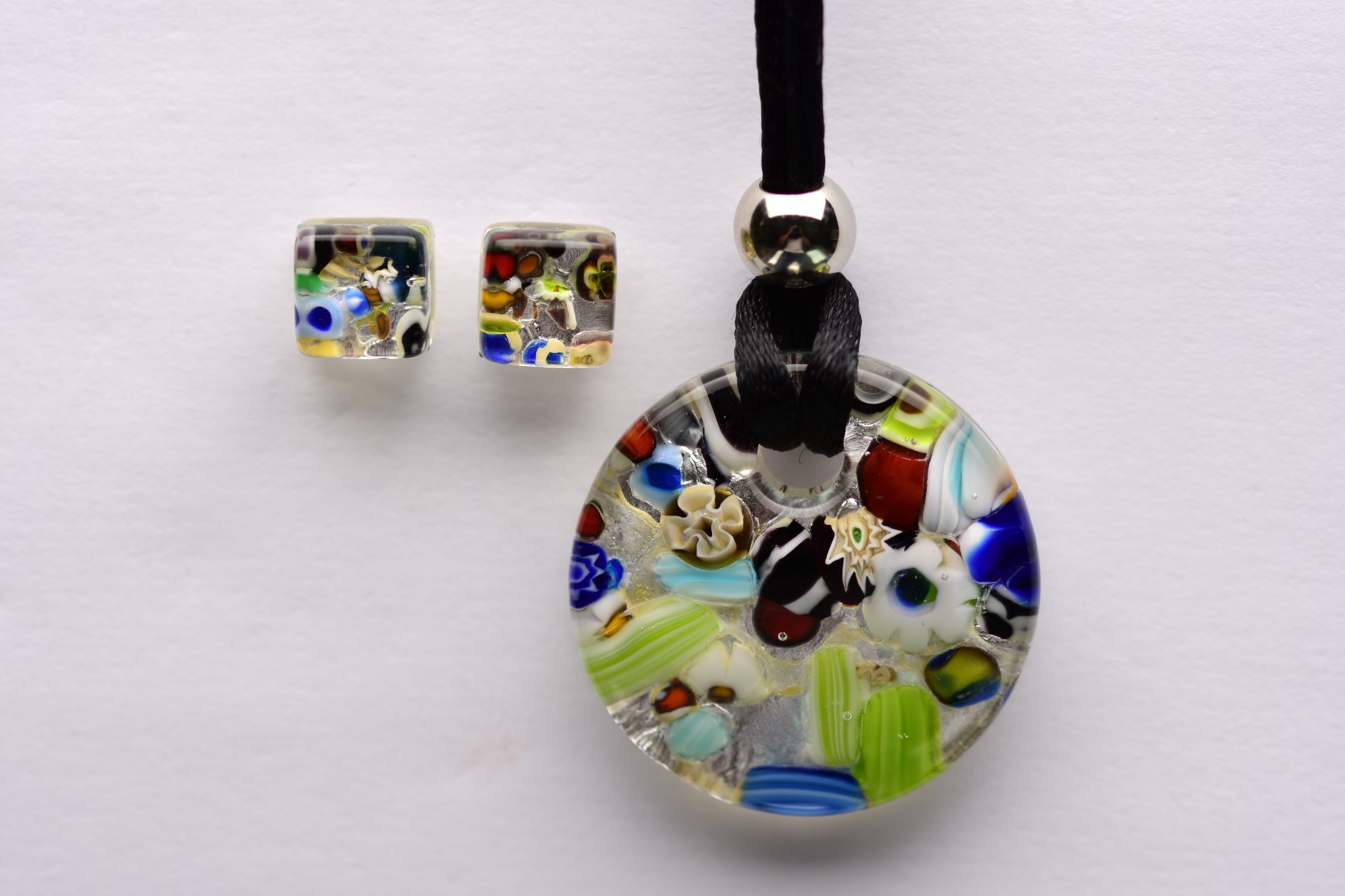 Kézzel készített muranoi üveg ékszer szett