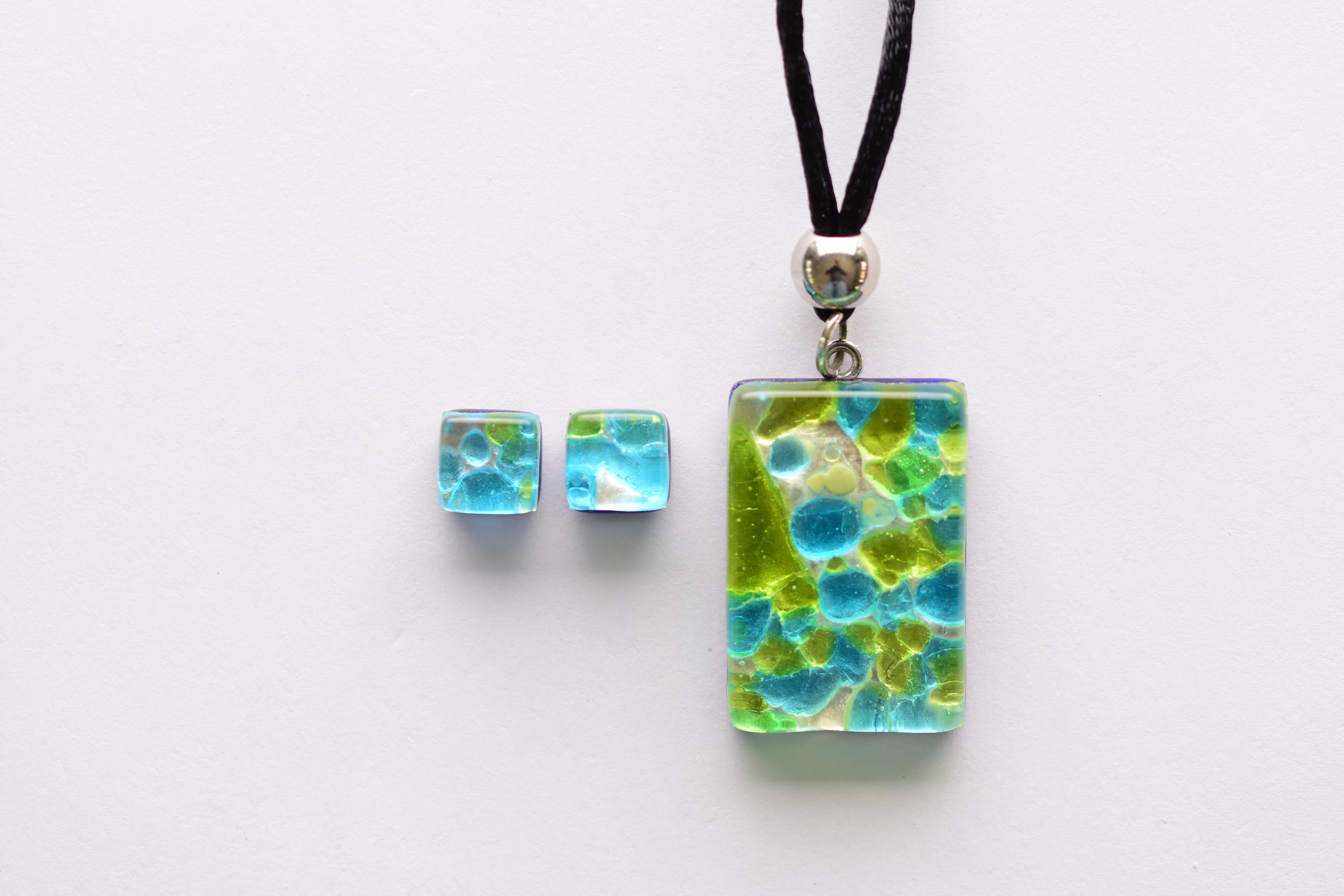 Kézzel készült muranoi üveg ékszer szett