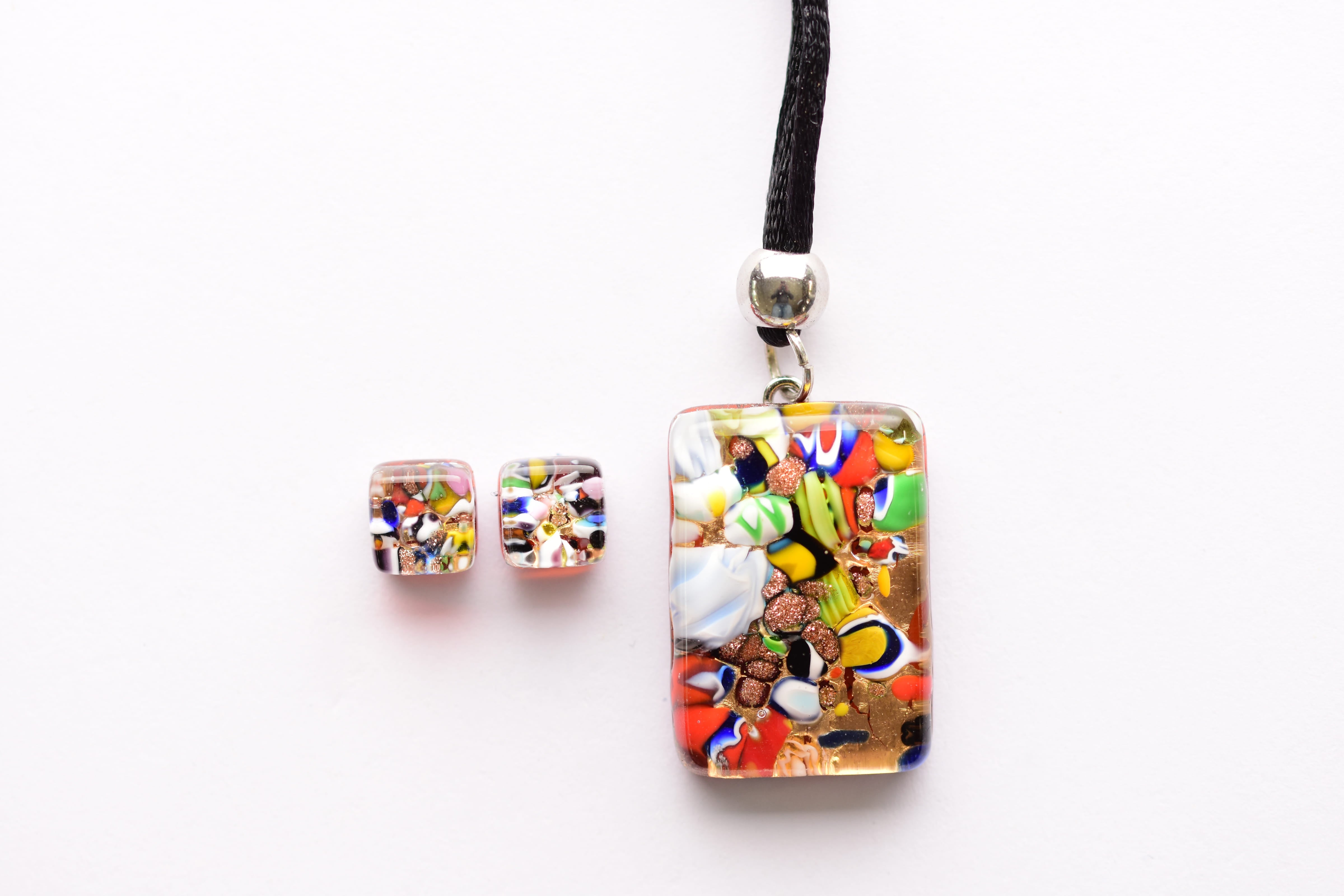 Kézzel készült muranoi üveg ékszer szett