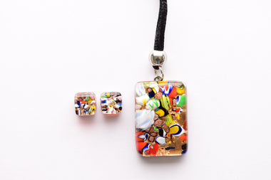 Kézzel készült muranoi üveg ékszer szett