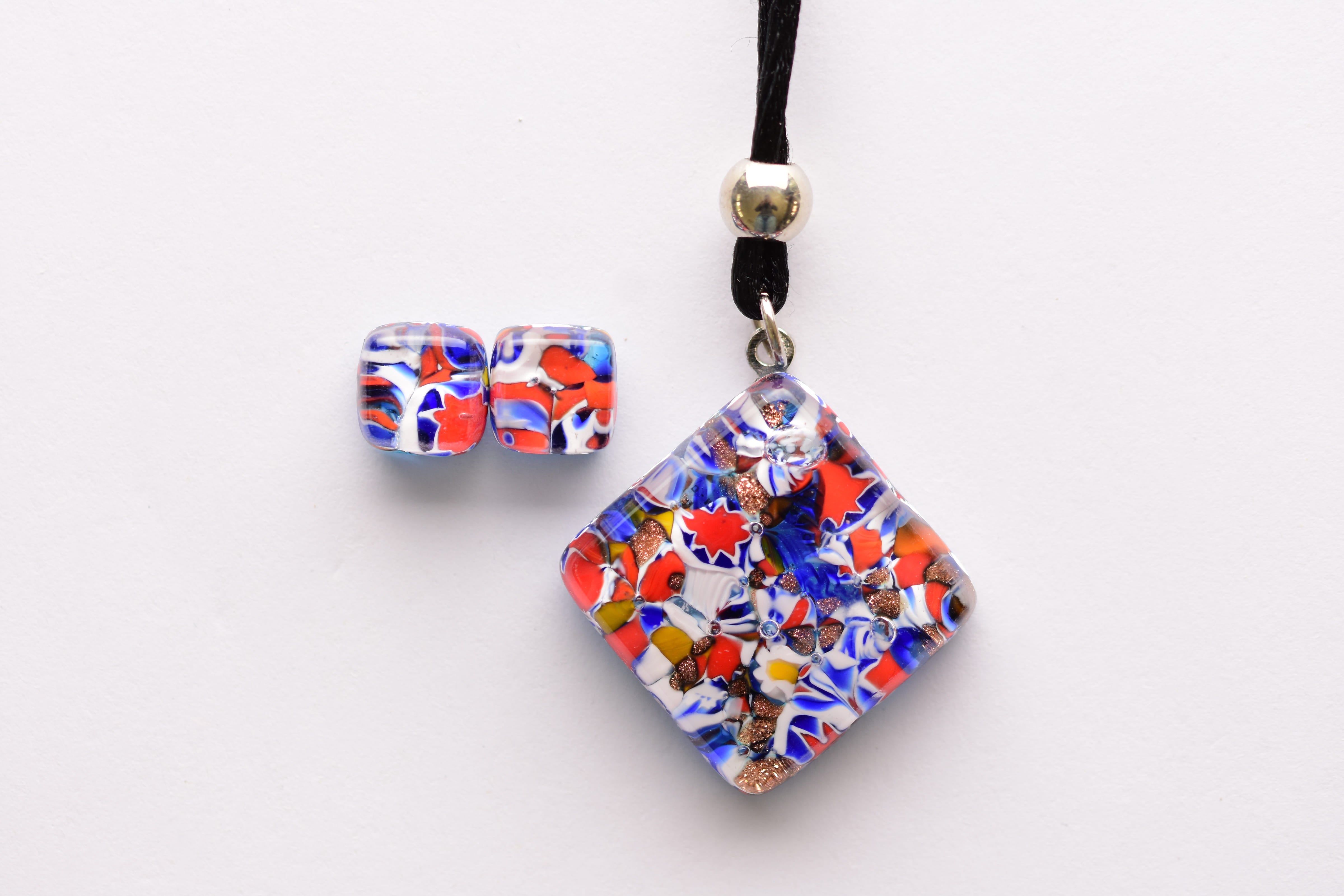 Kézzel készült muranoi üveg ékszer szett