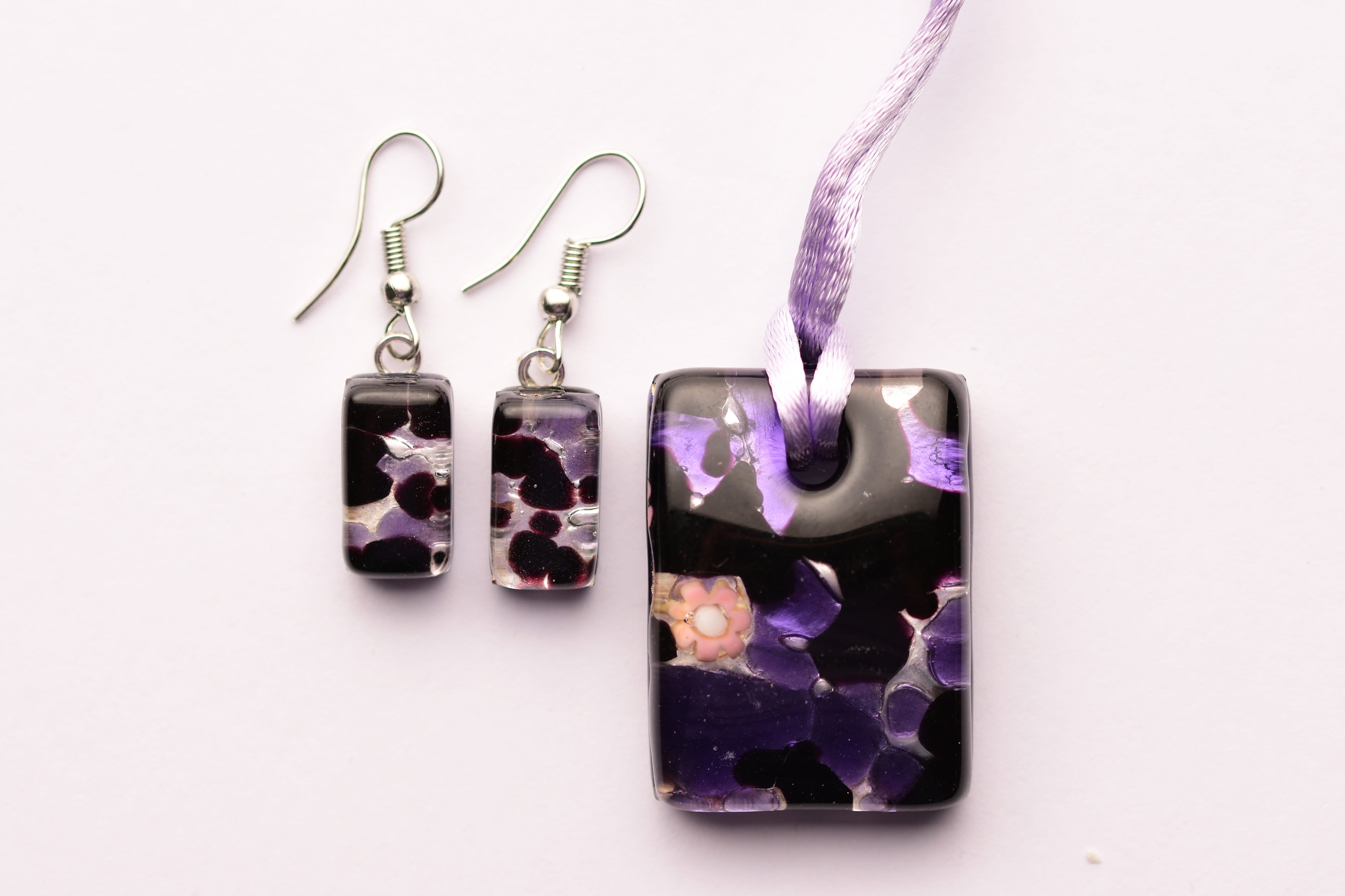 Kézzel készült muranoi üveg ékszer szett