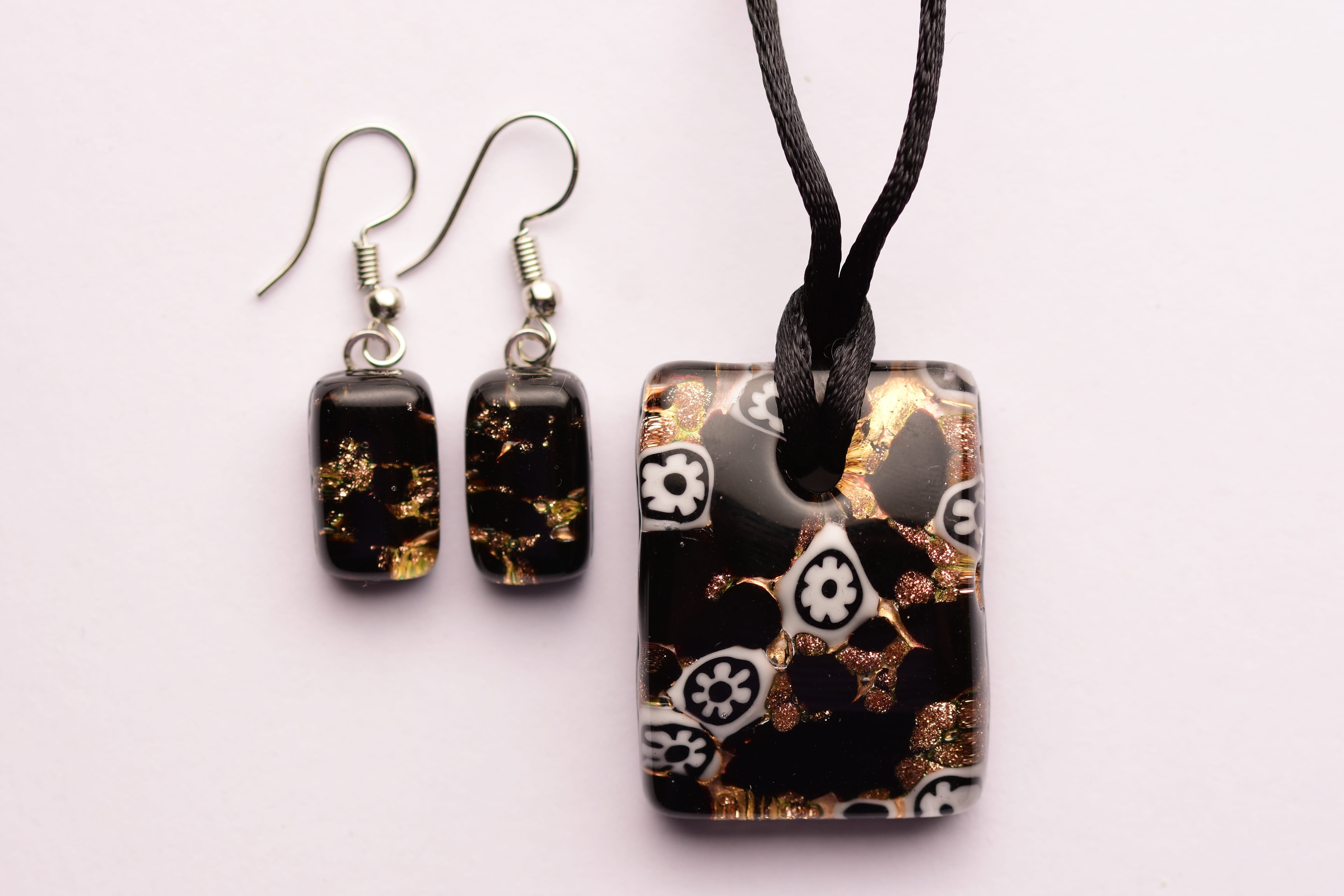 Kézzel készült muranoi üveg ékszer szett