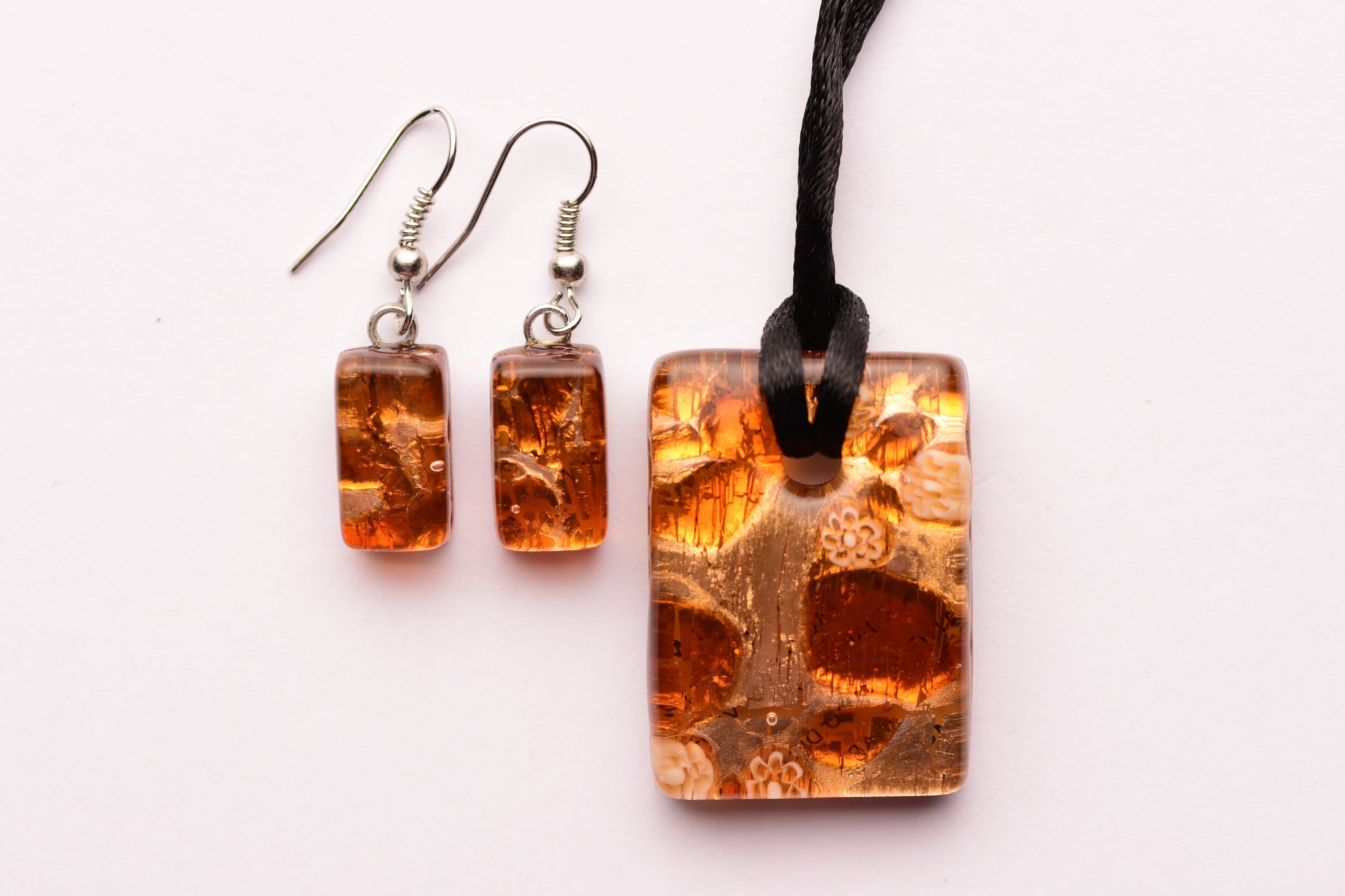 Kézzel készült muranoi üveg ékszer szett