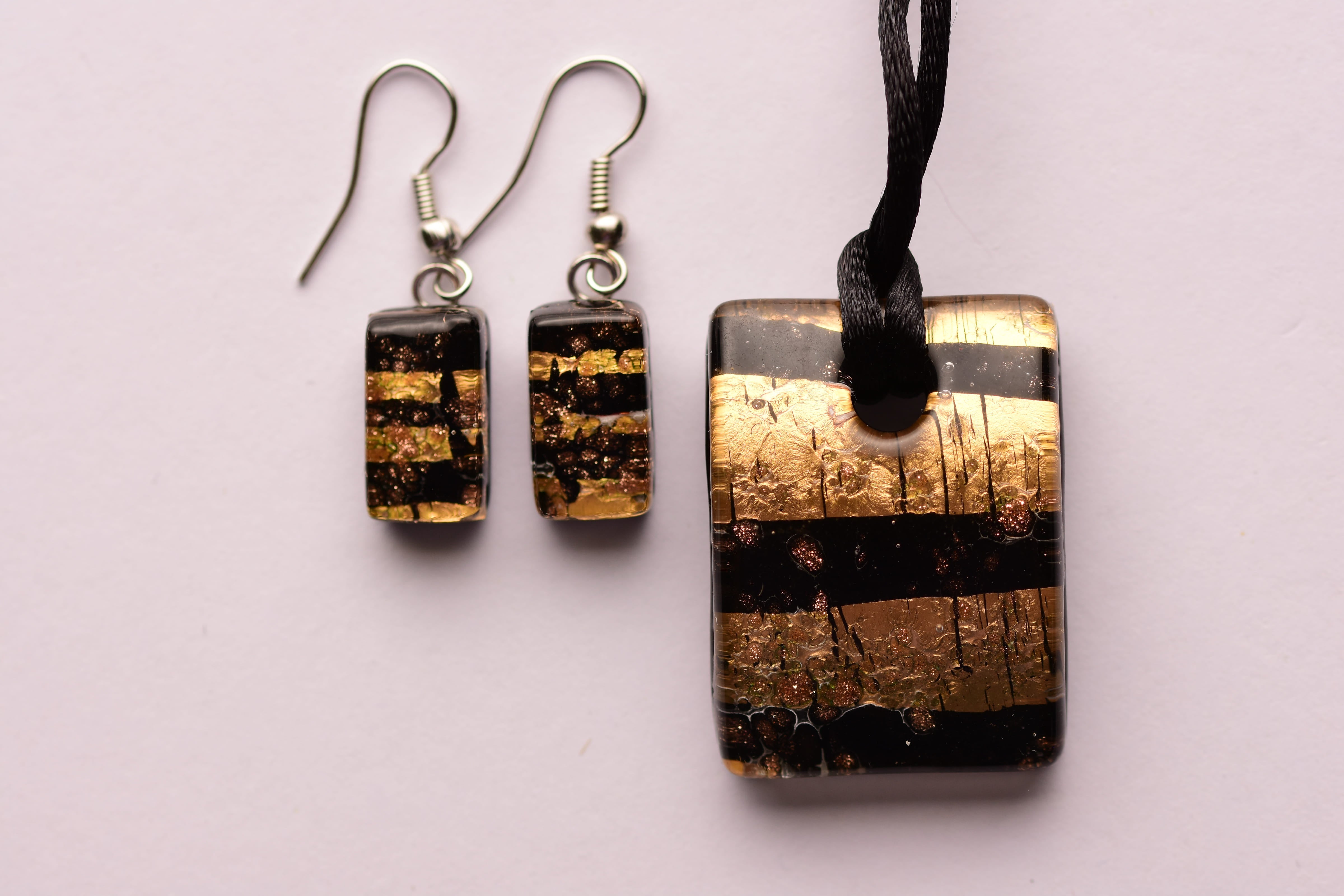 Kézzel készült muranoi üveg ékszer szett