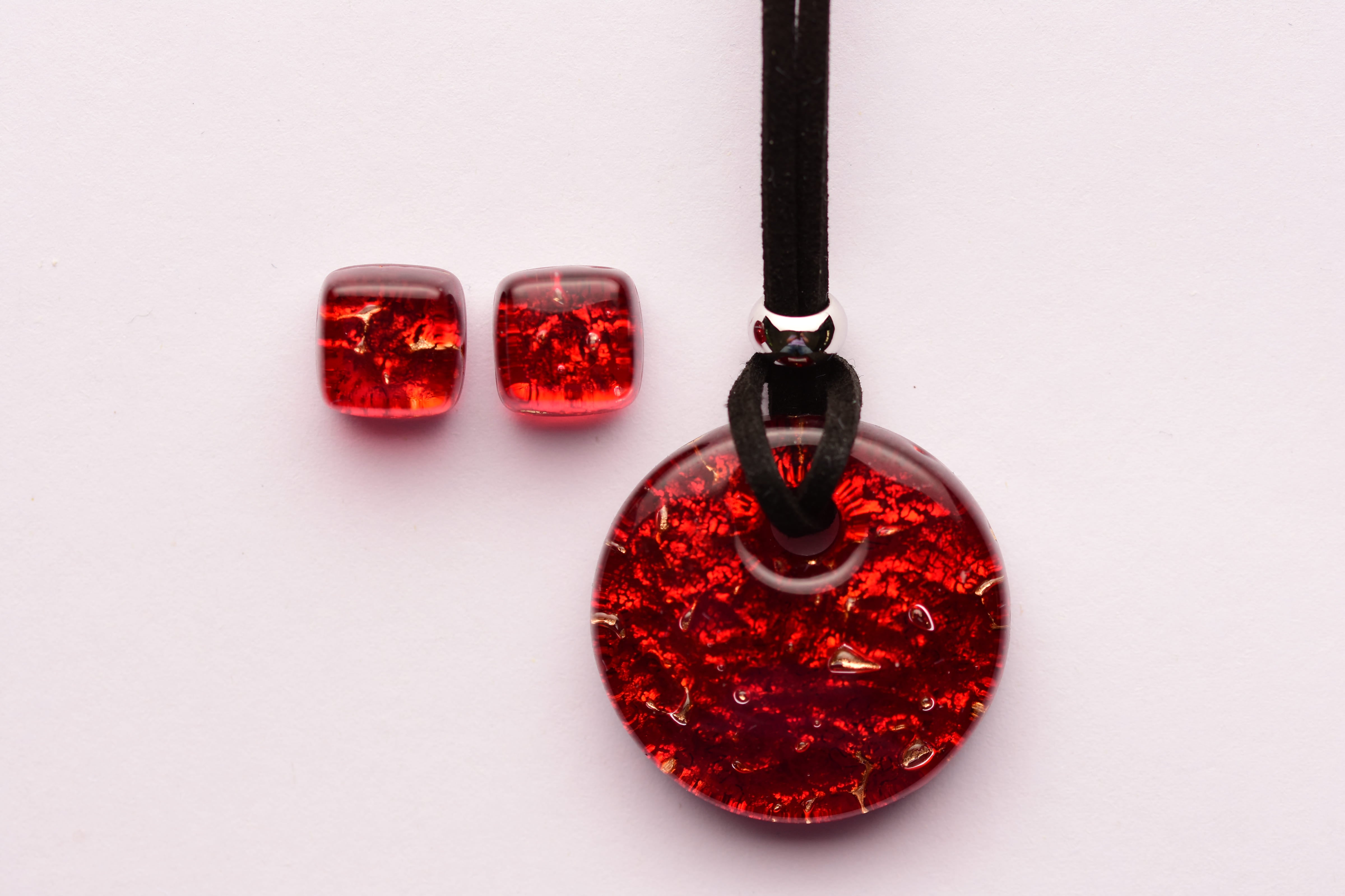 Kézzel készült muranoi üveg ékszer szett