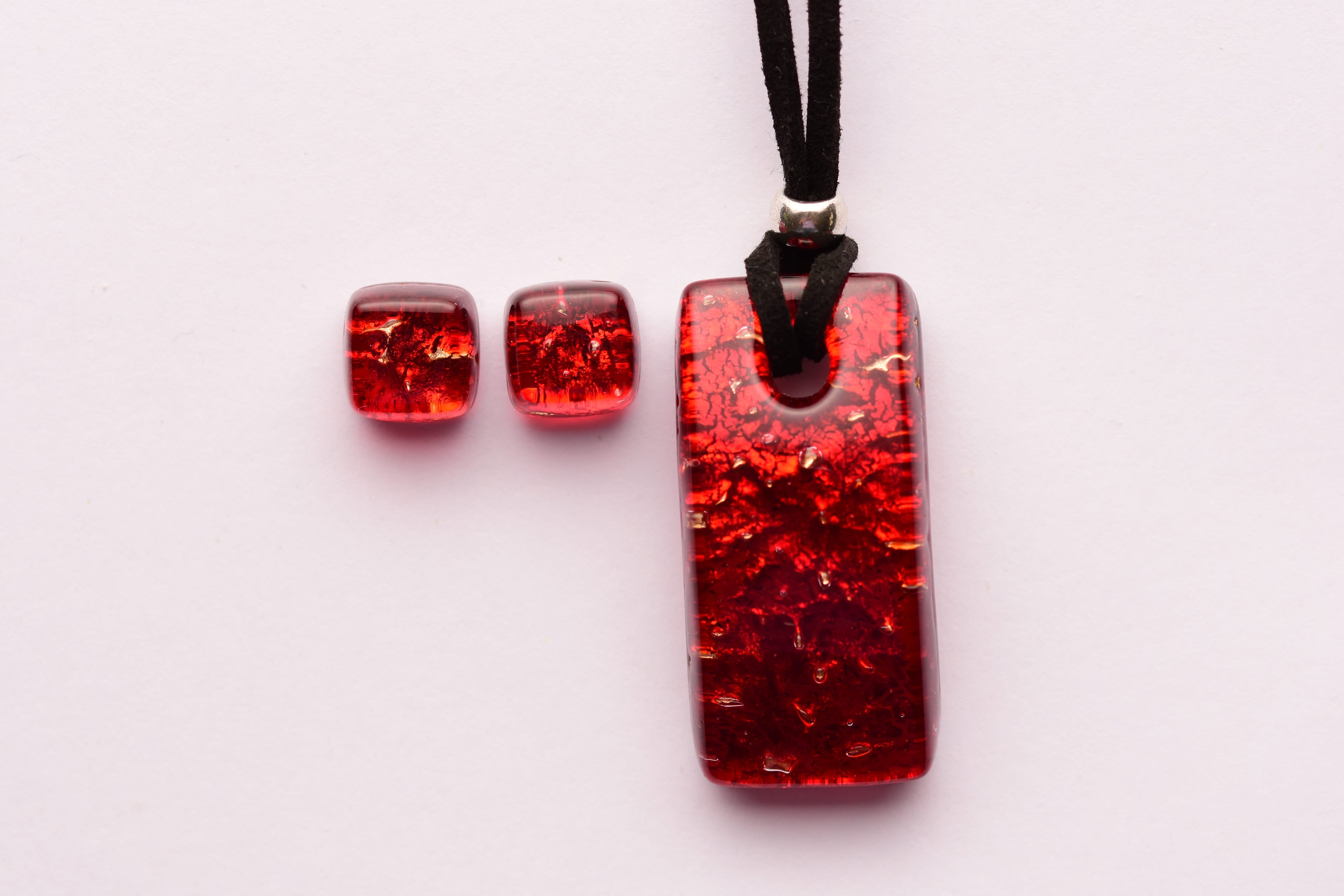 Kézzel készült muranoi üveg ékszer szett