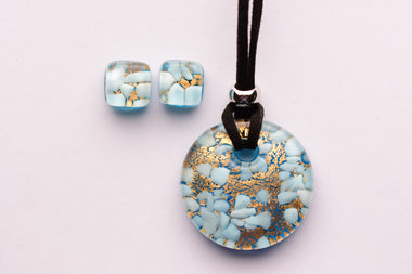 Kézzel készült muranoi üveg ékszer szett