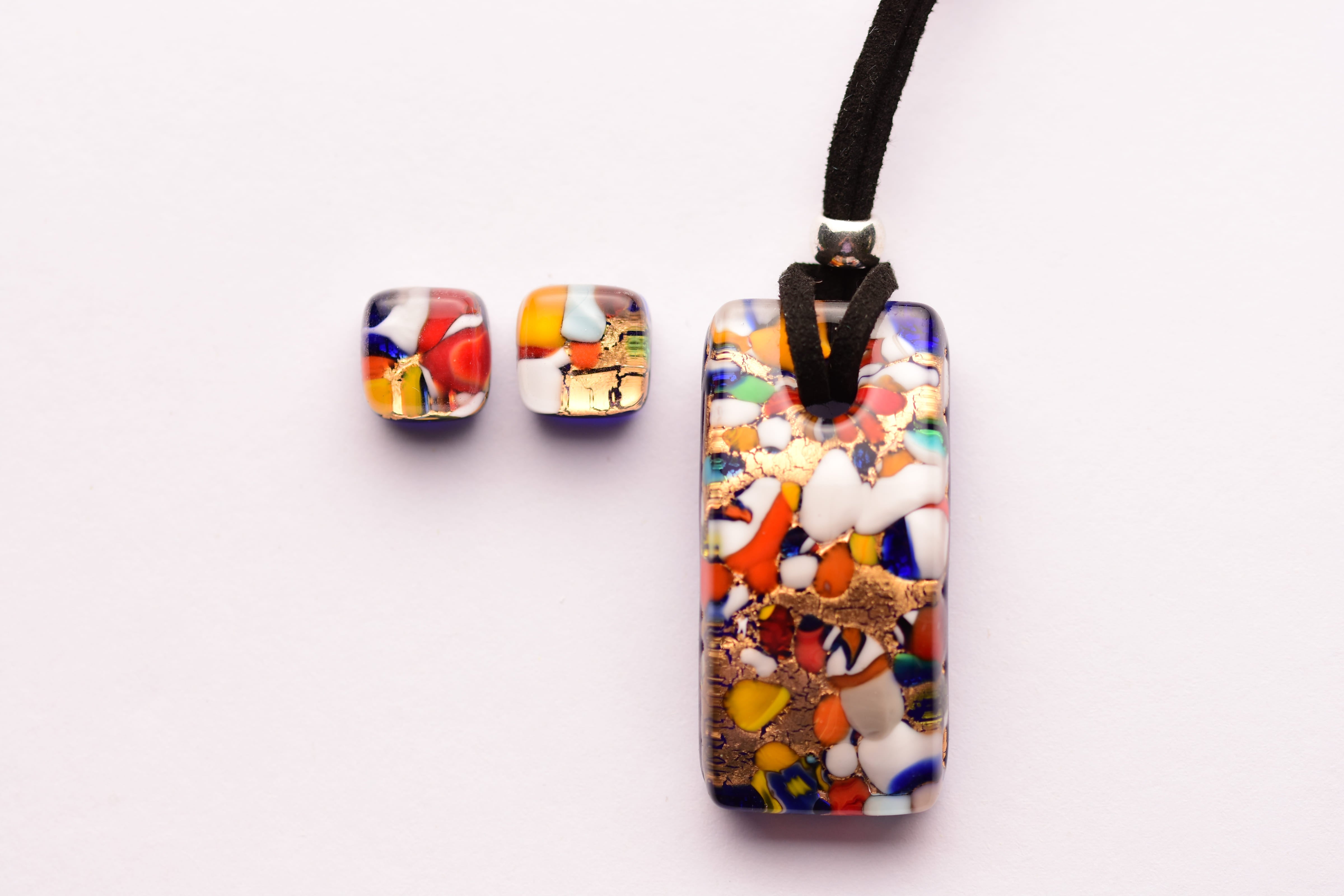 Kézzel készült muranoi üveg ékszer szett