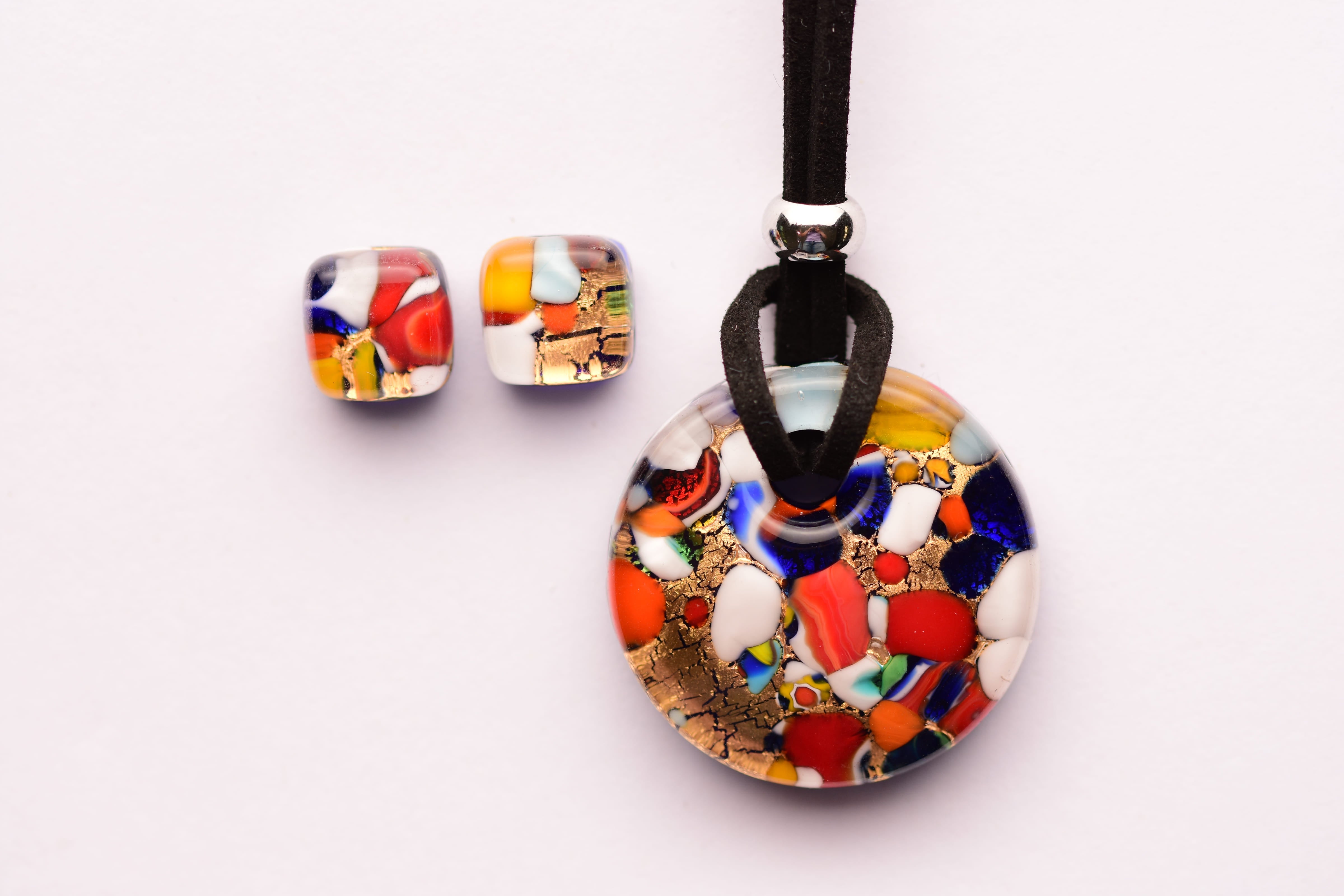 Kézzel készült muranoi üveg ékszer szett