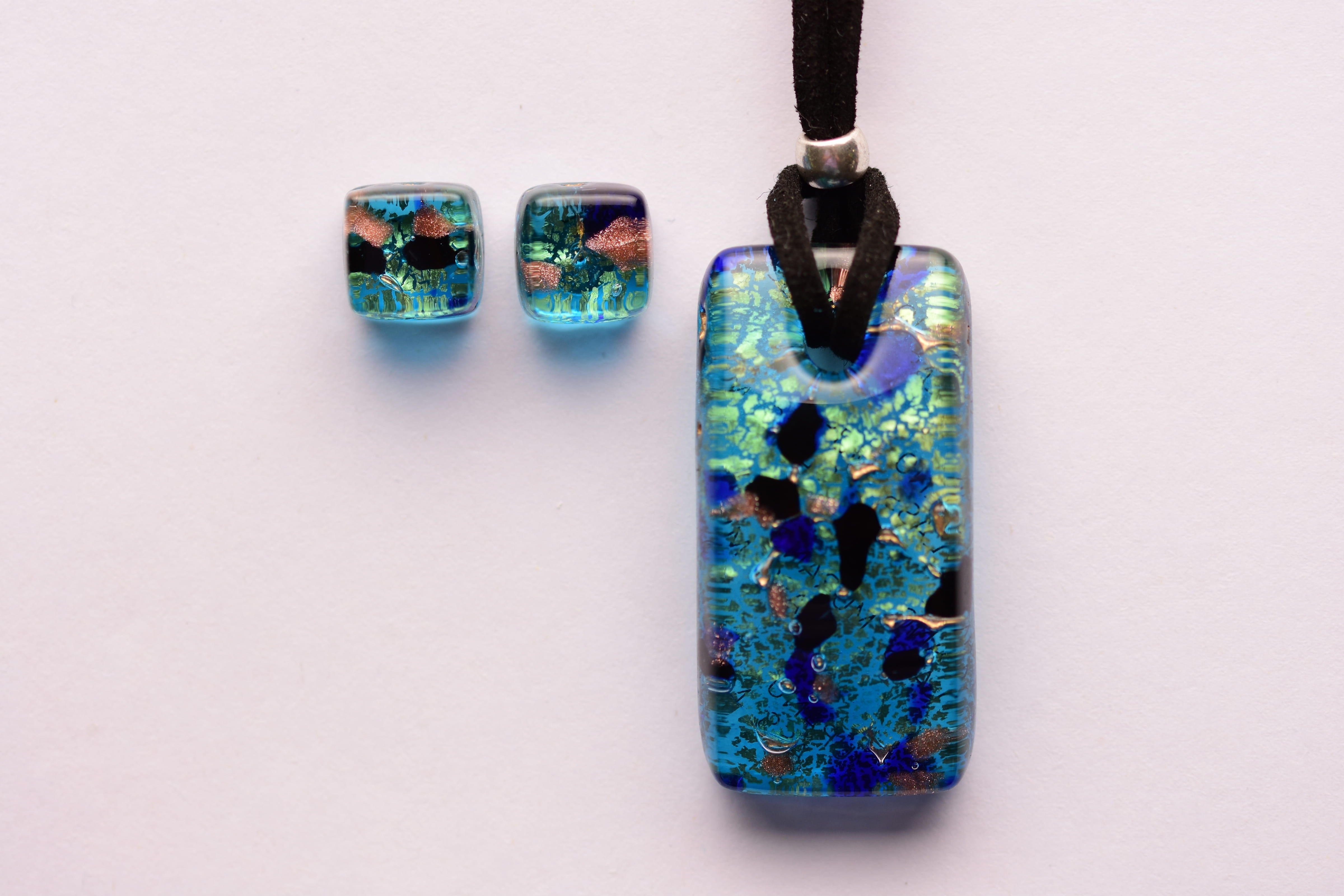 Kézzel készült muranoi üveg ékszer szett