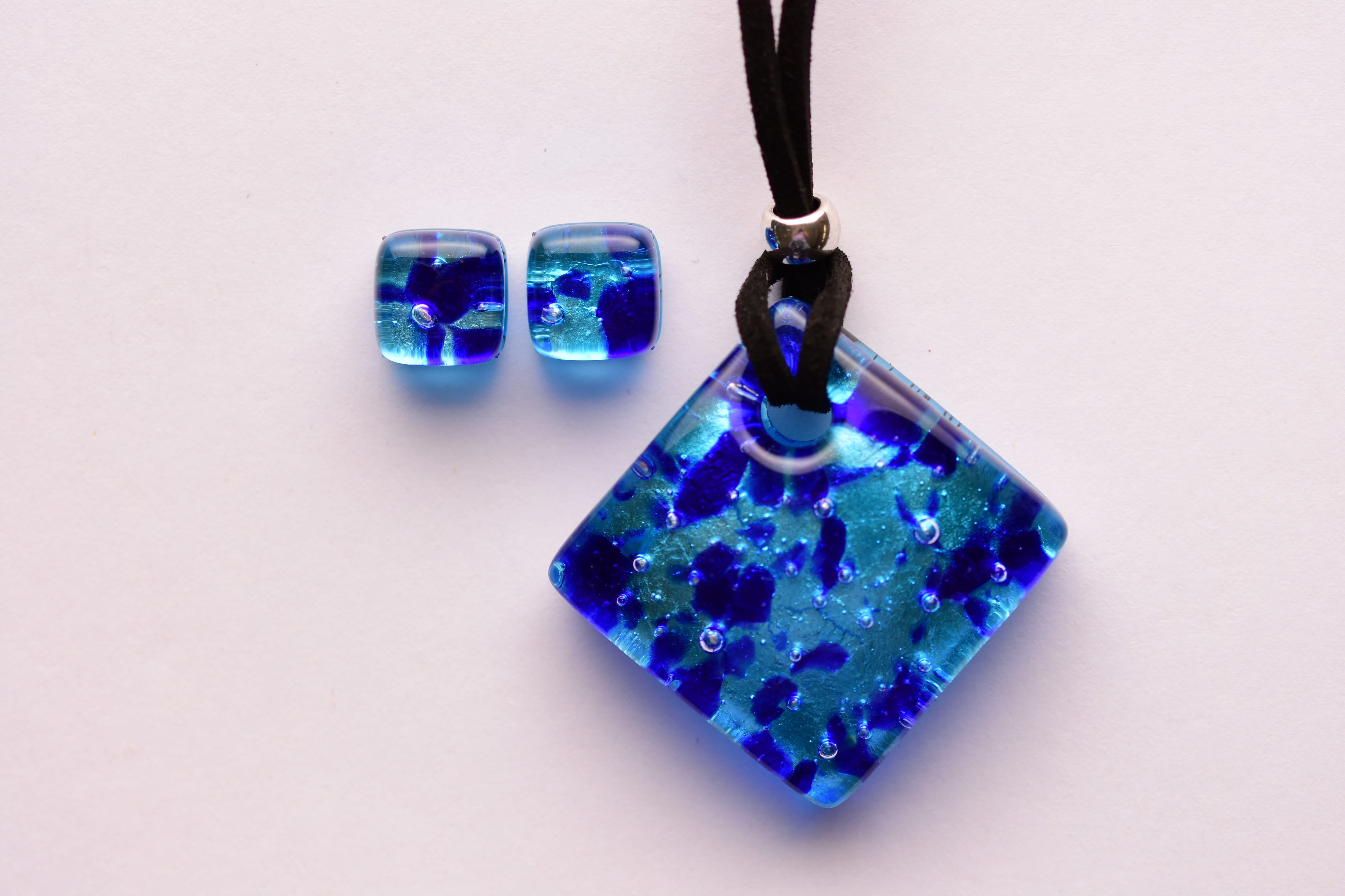 Kézzel készült muranoi üveg ékszer szett