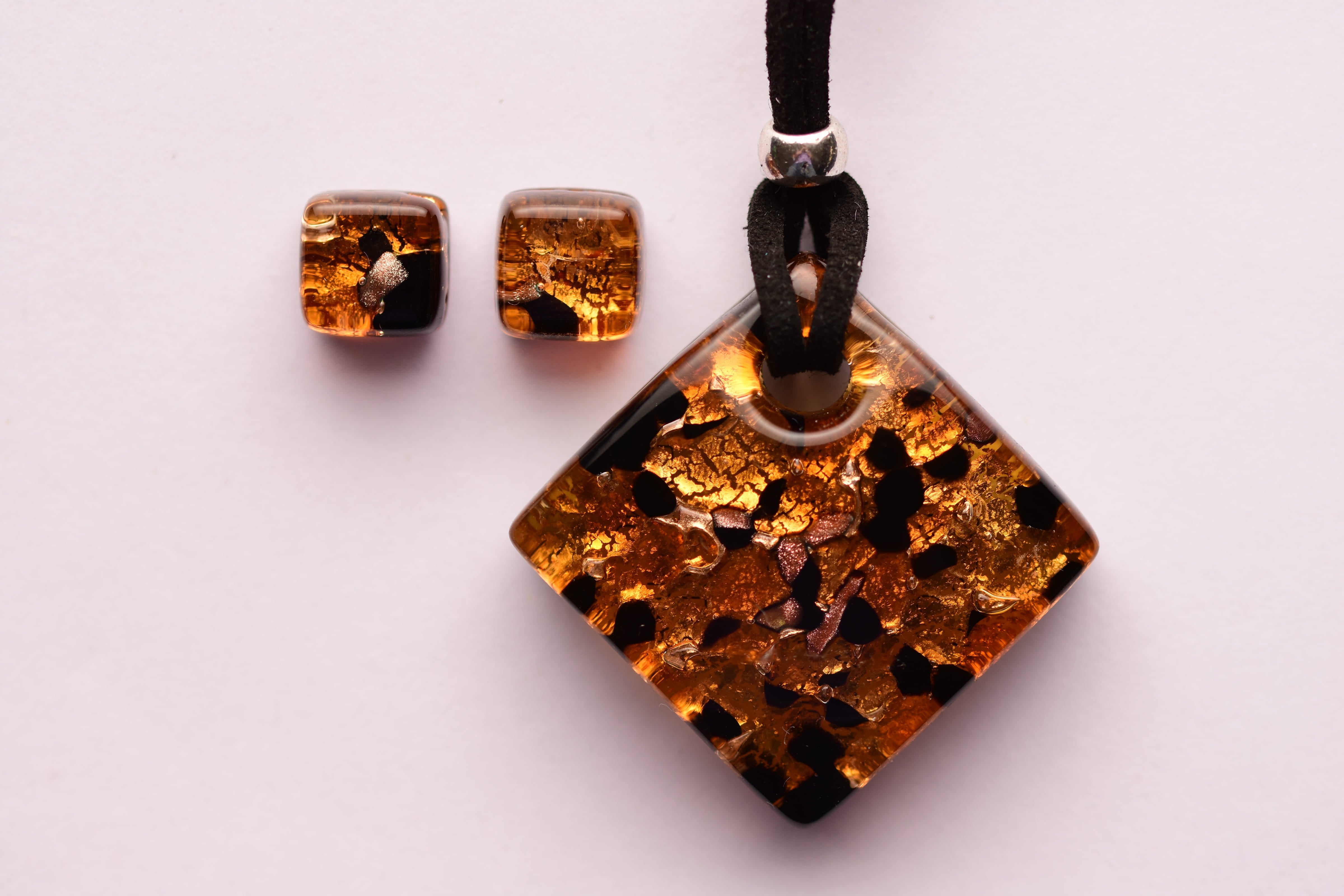 Kézzel készült muranoi üveg ékszer szett