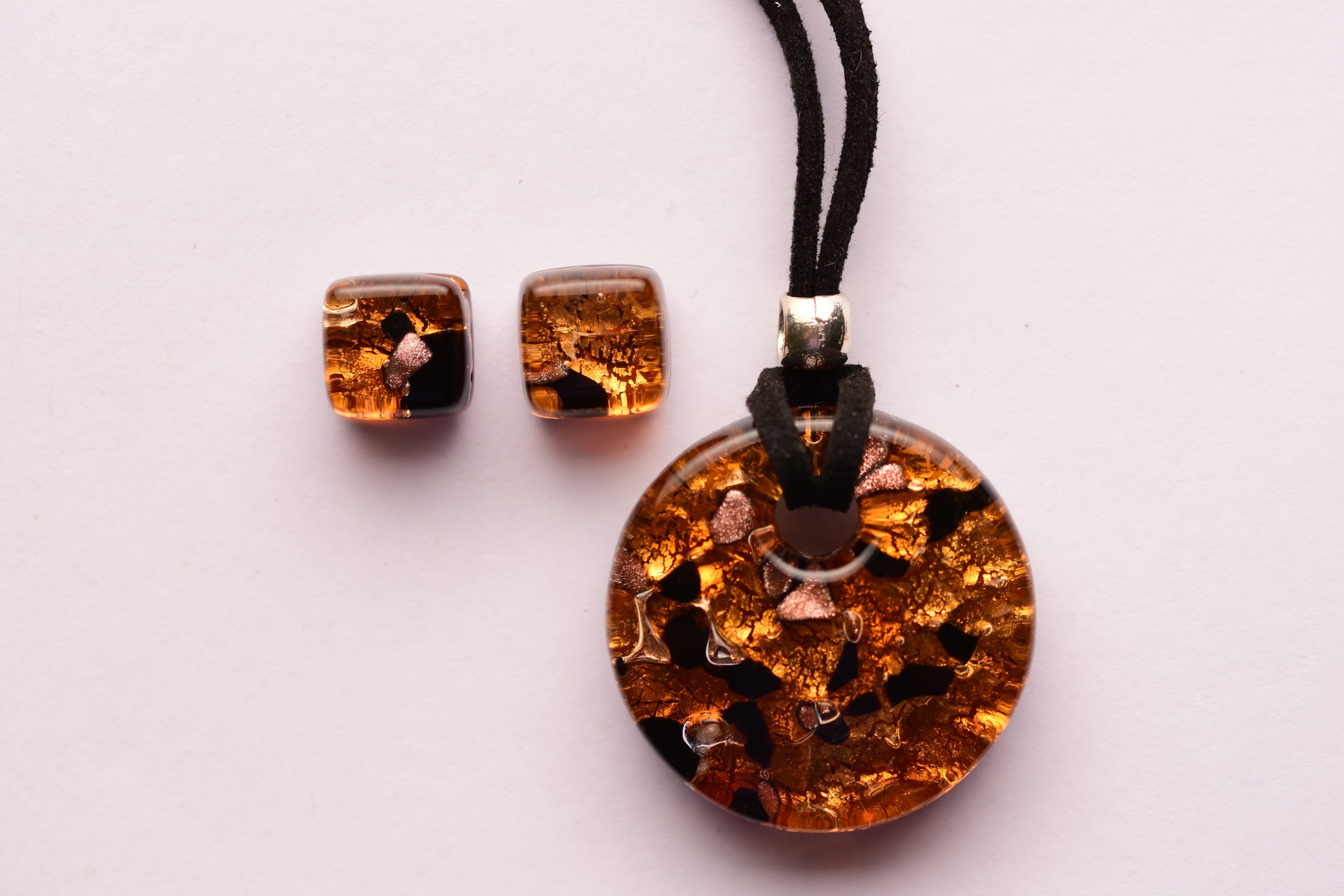 Kézzel készült muranoi üveg ékszer szett