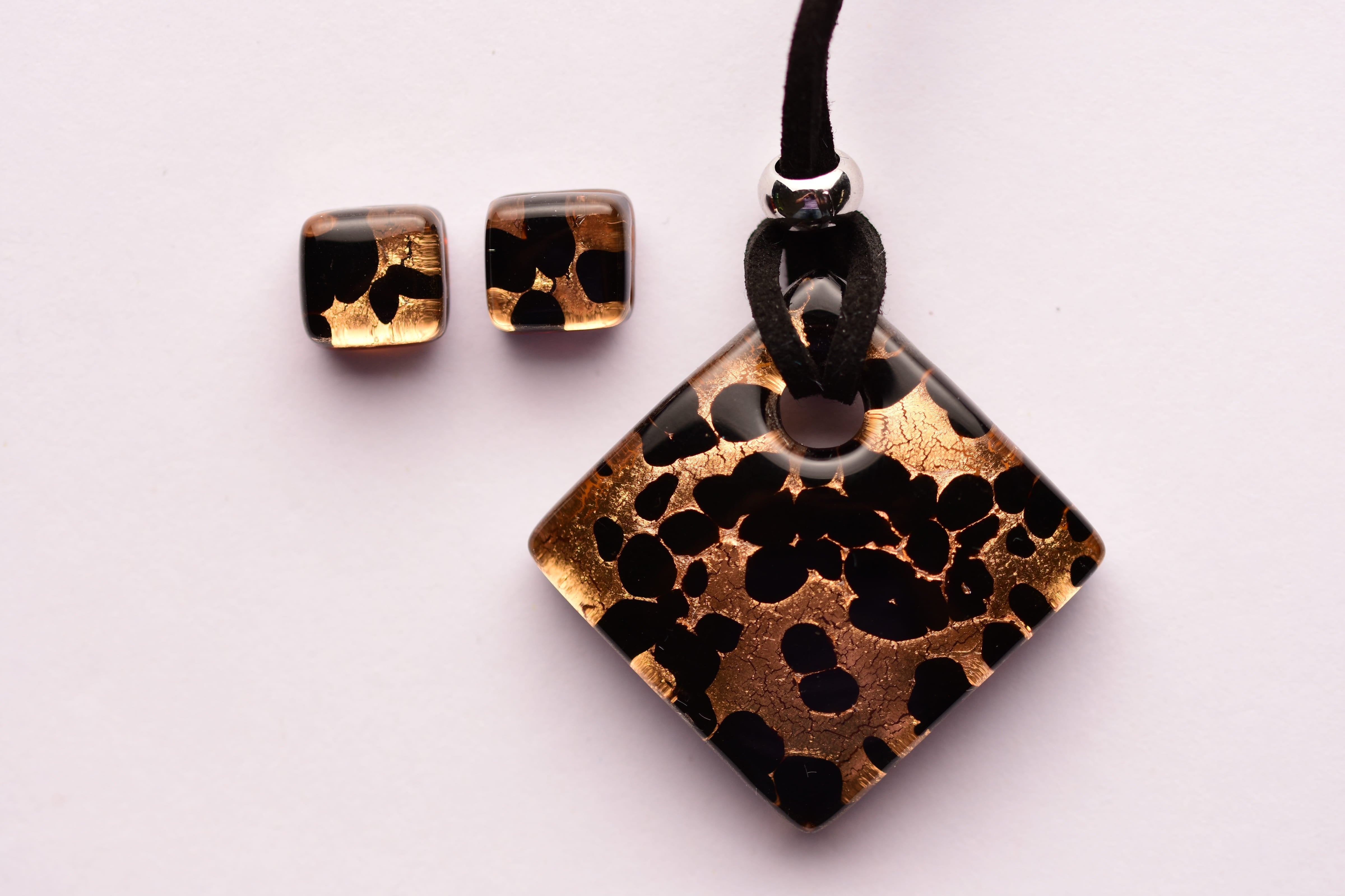 Kézzel készült muranoi üveg ékszer szett