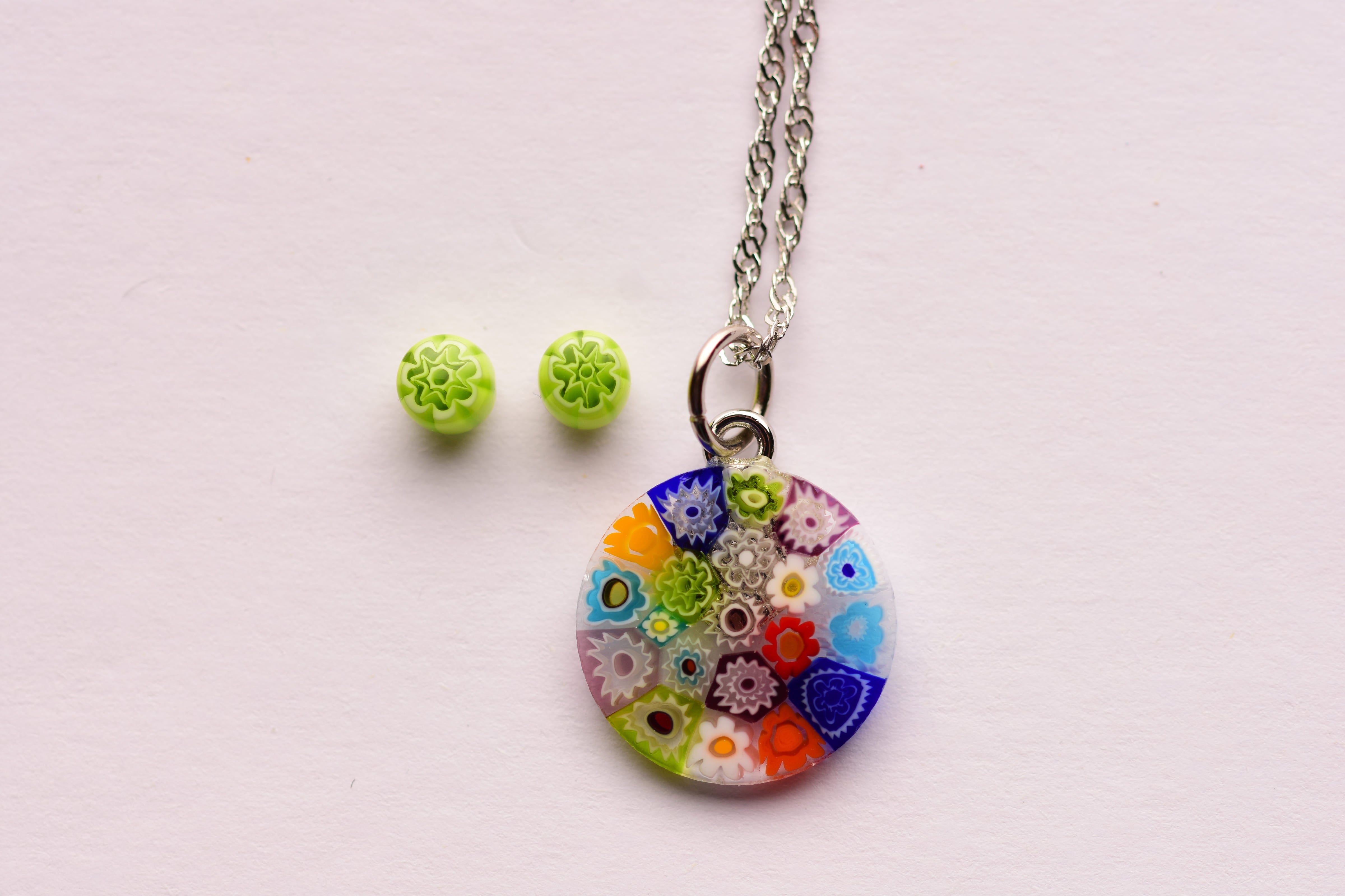 Kézzel készült muranoi üveg ékszer szett