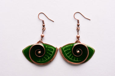 Kézzel készült tűzzománc fülbevaló