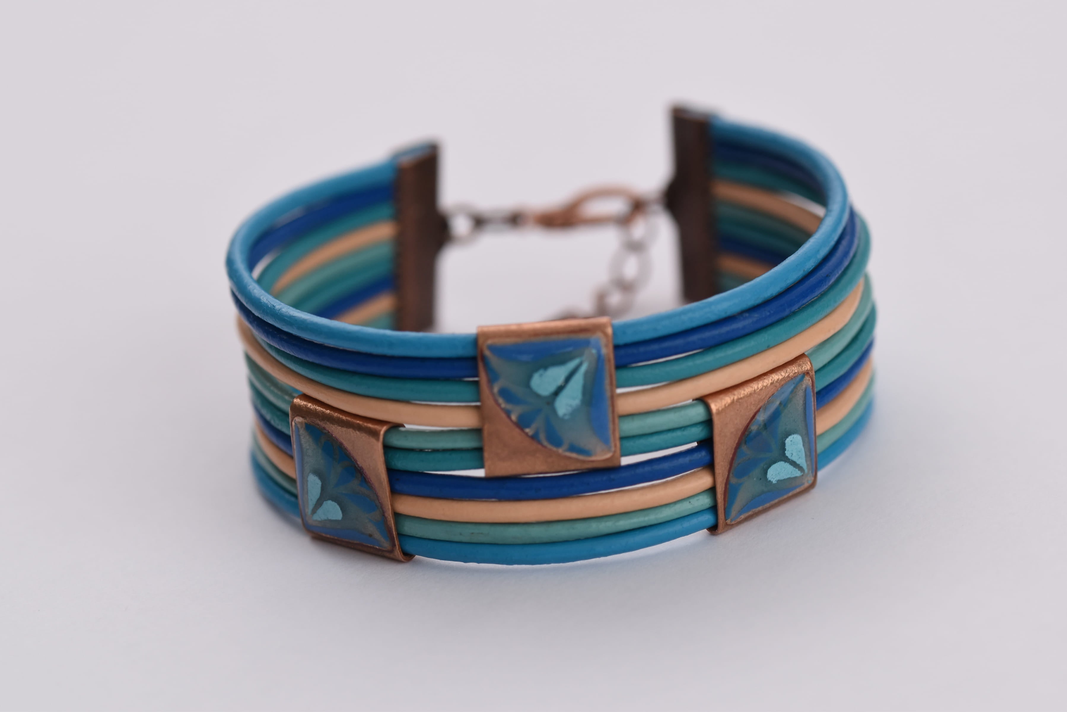 Kézműves tűzzománc karkötő