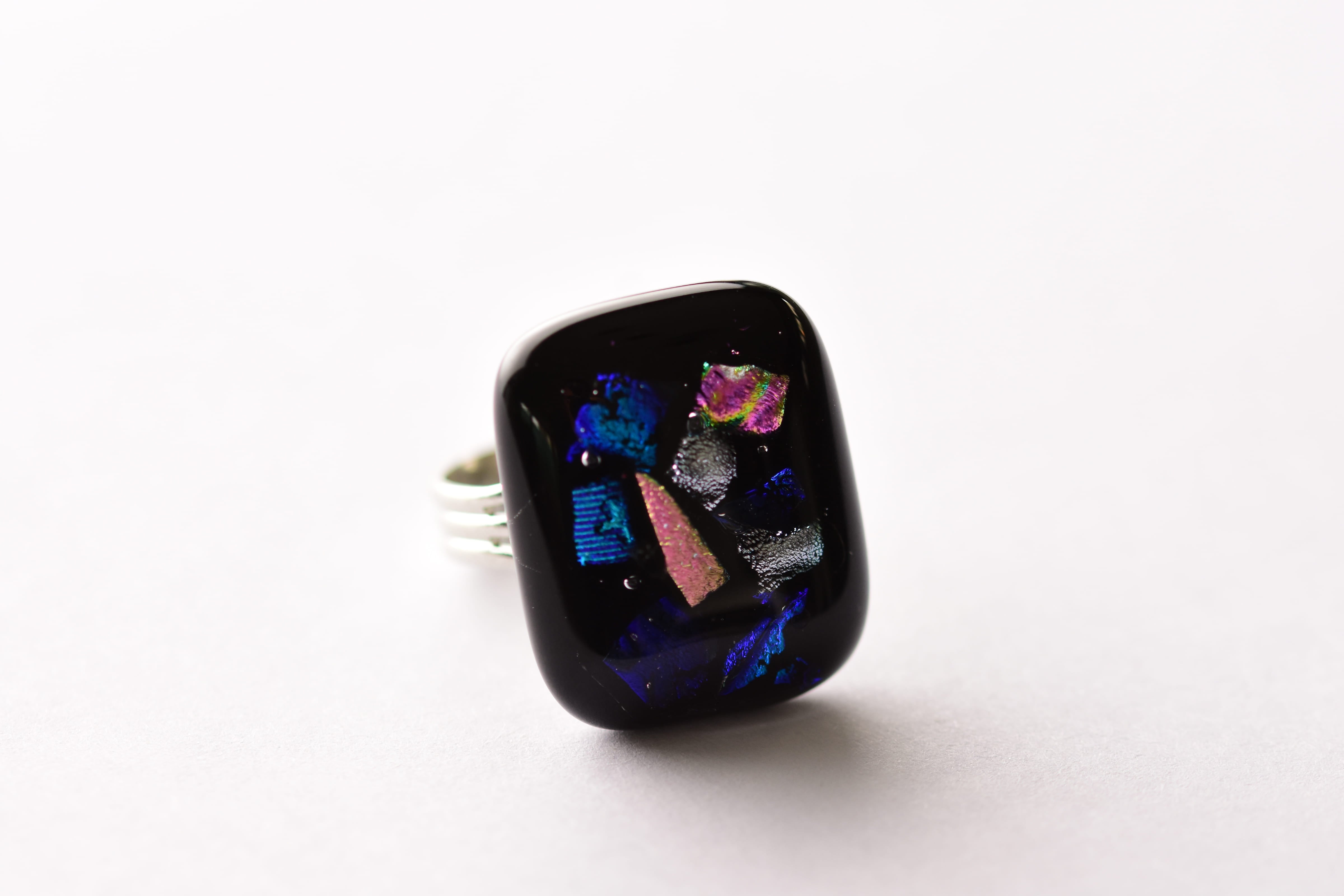 Kézműves üveg gyűrű