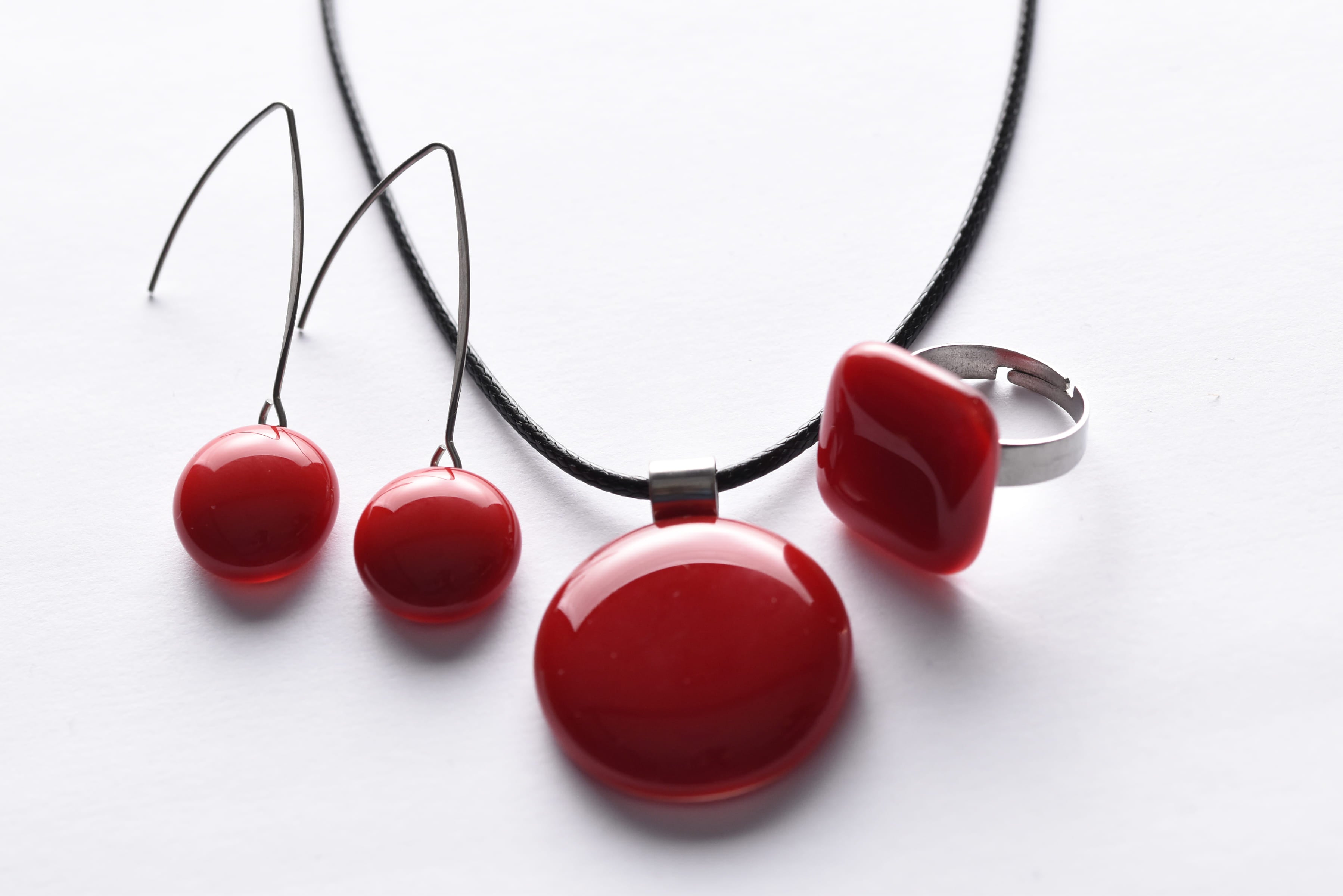 Kézzel készült üvegékszer szett