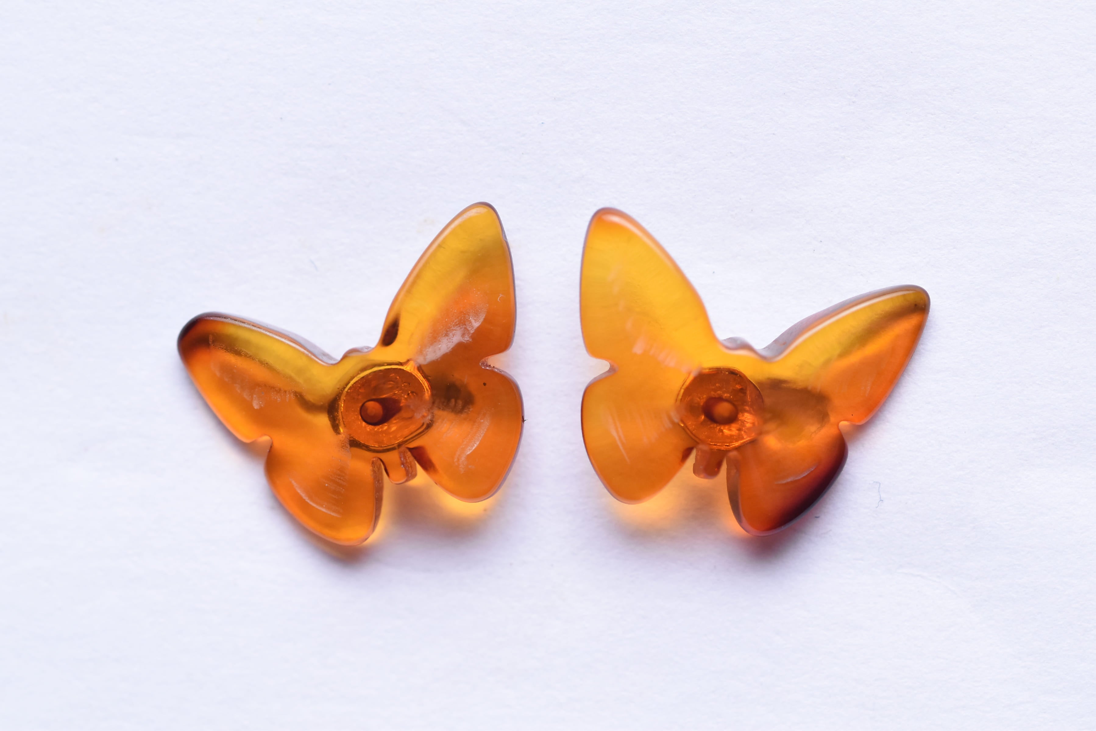 Lengyel borostyán fülbevaló ezüsttel kombinálva