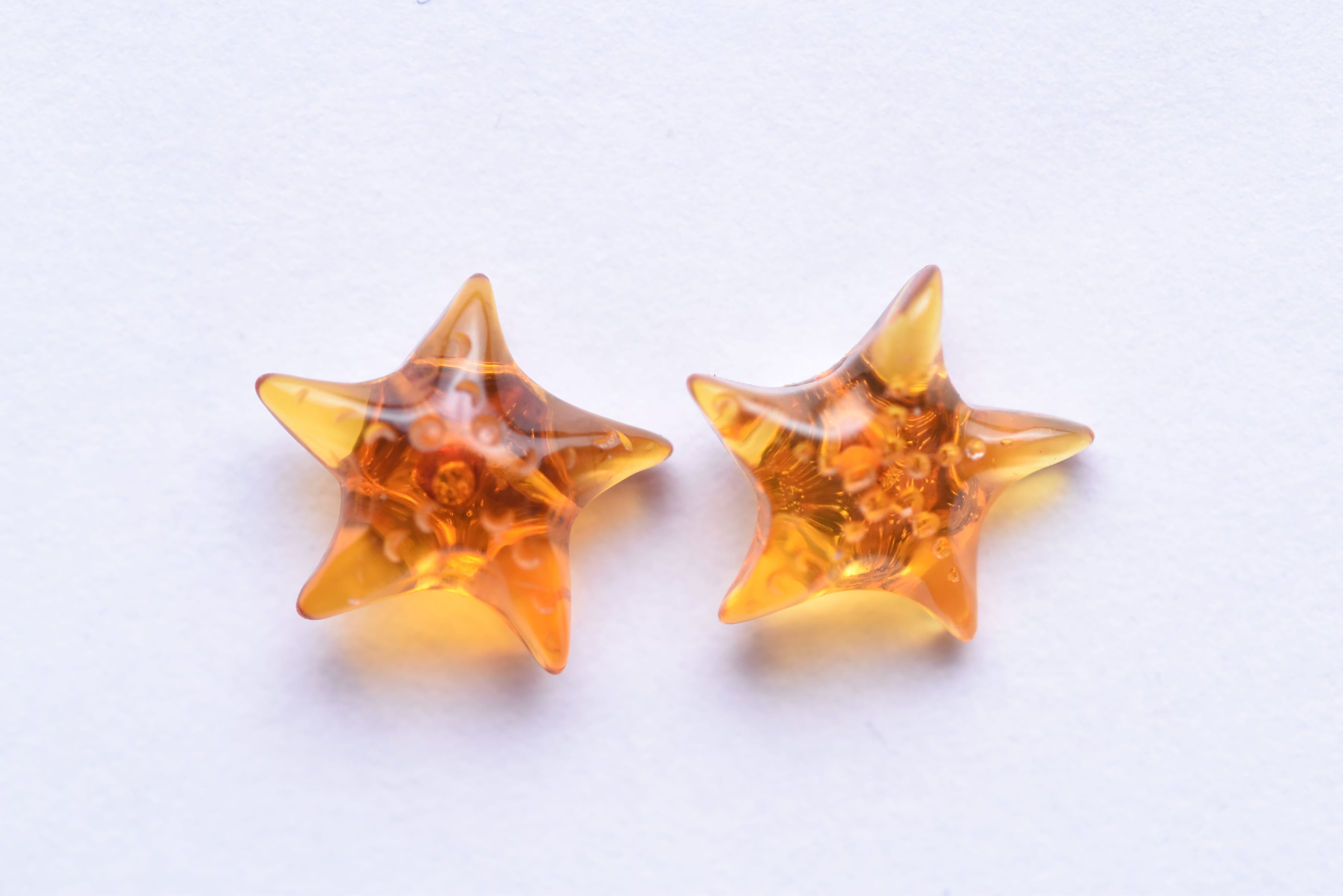 Lengyel borostyán fülbevaló ezüsttel kombinálva