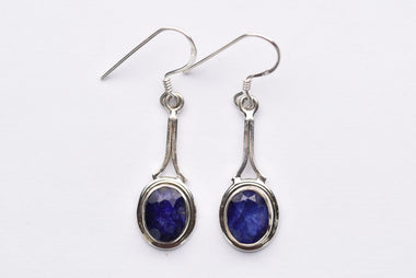 Lápisz lazuli fülbevaló ezüst foglalatban