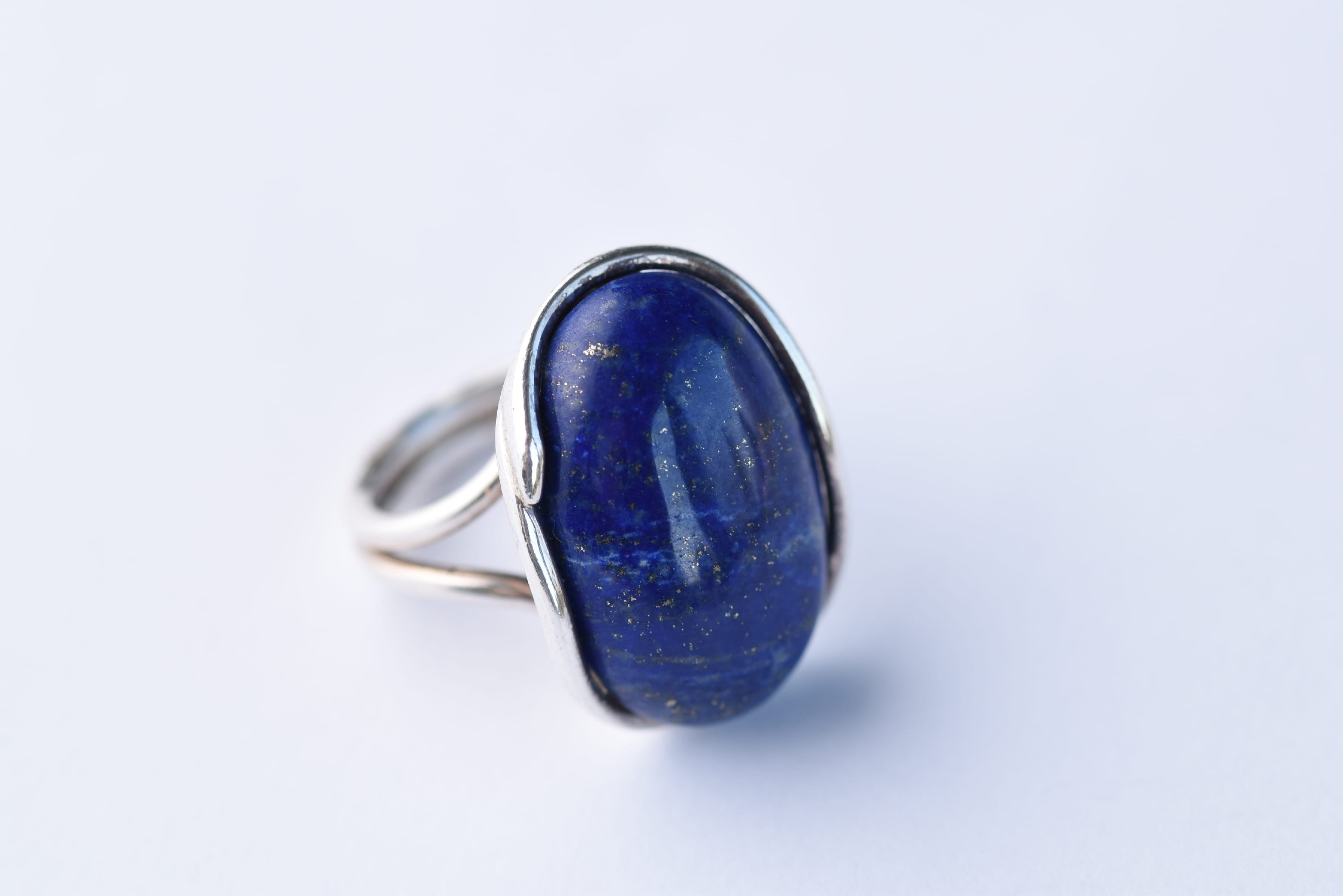 Lápisz lazuli köves gyűrű ezüst foglaltban