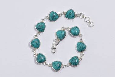 Türkiz köves karkötő ezüst foglalatban