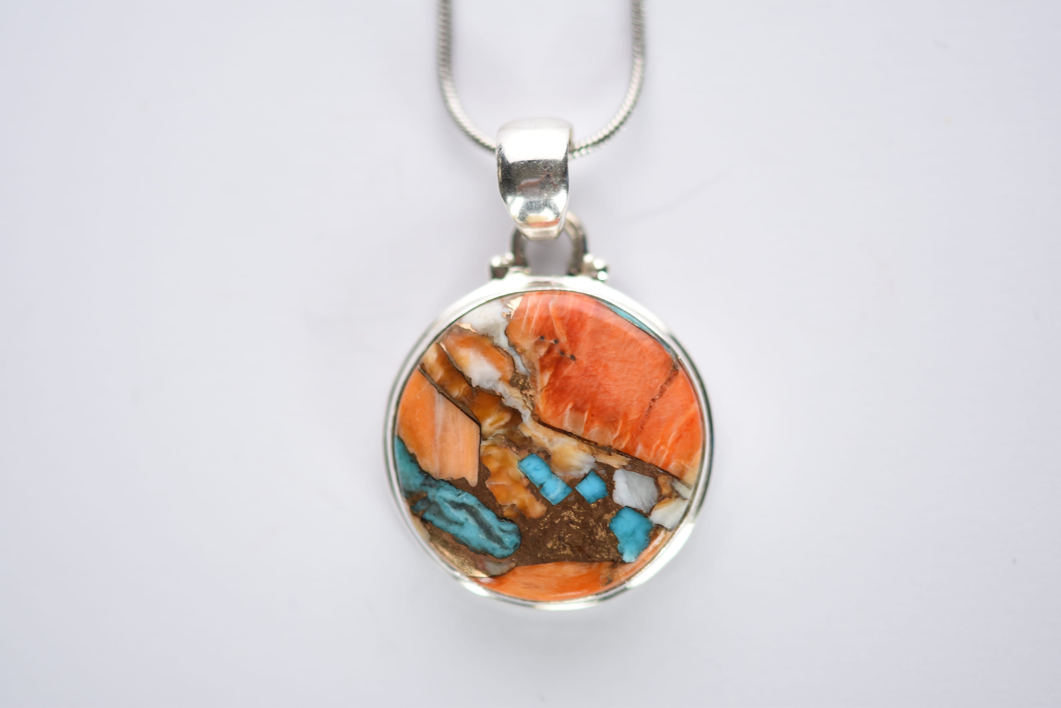 Osztriga türkiz medál ezüst fogalatban