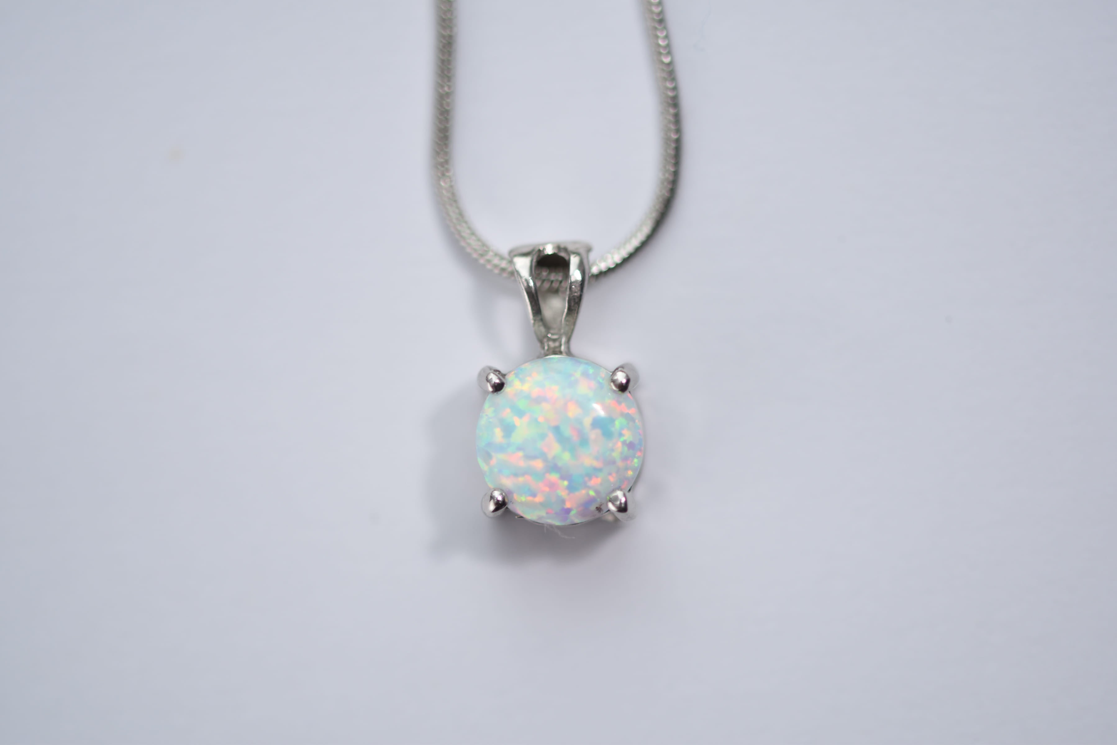 Opál medál ezüst fogalatban