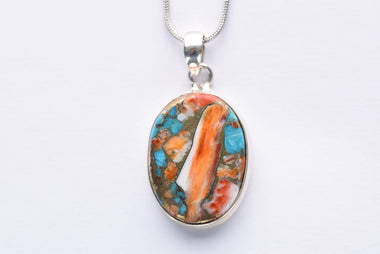 Osztriga türkiz medál ezüst foglalatban