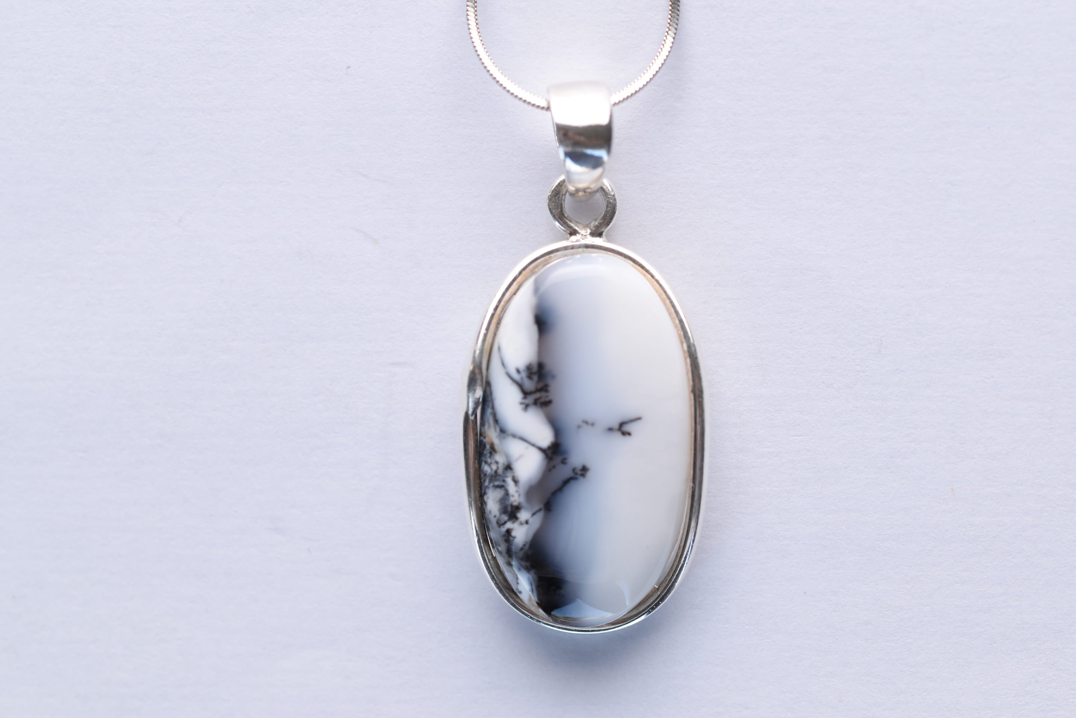Dendrites achát köves medál ezüst foglaltban