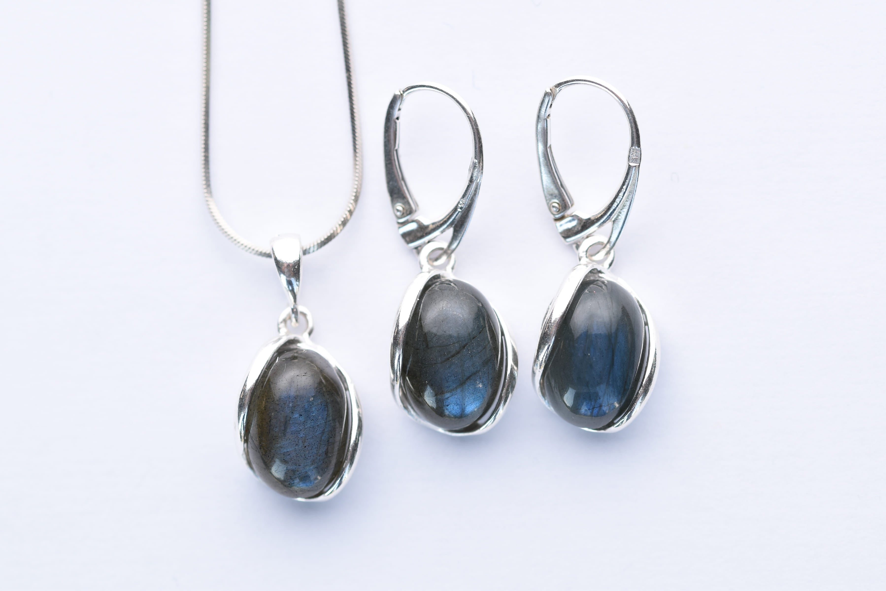 Labradorit köves ékszer szett ezüst foglaltban