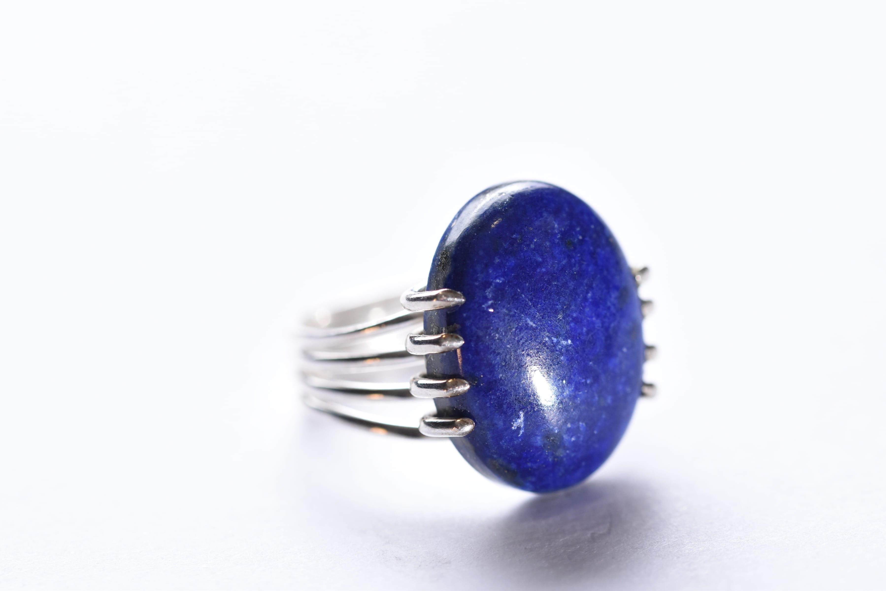 Lápisz lazuli köves gyűrű ezüst foglalatban