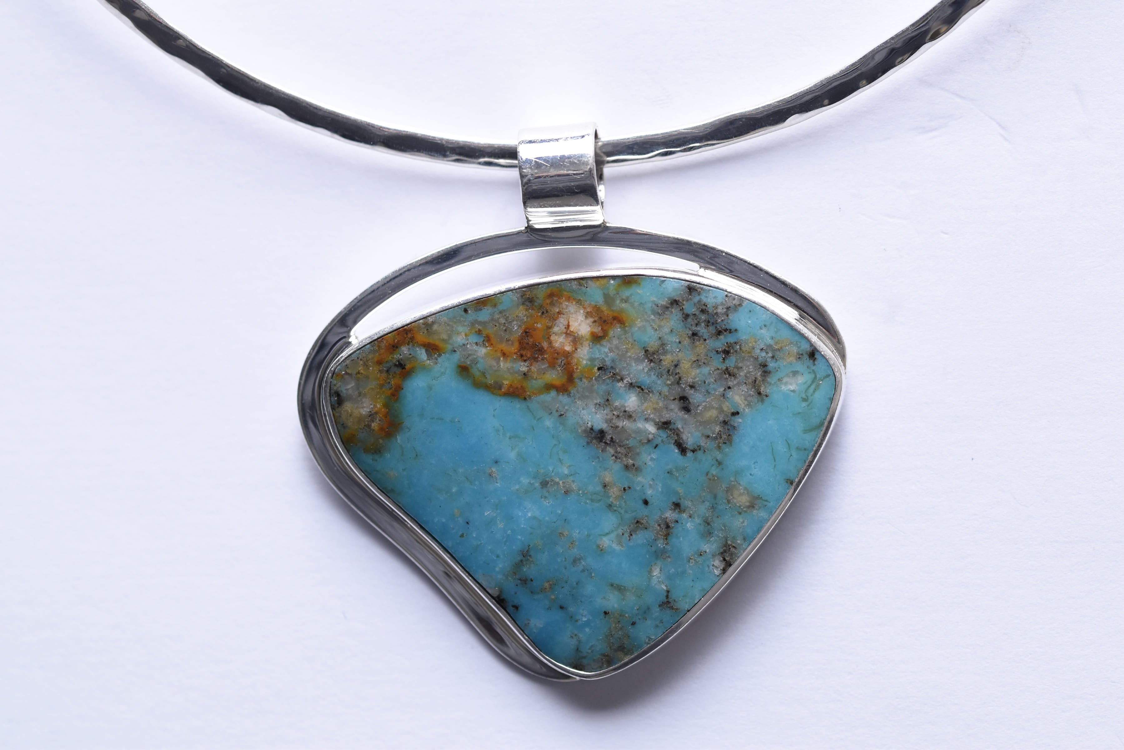 Türkiz medál ezüst foglalatban