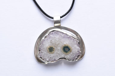 Csillag ametiszt medál ezüst foglalatban