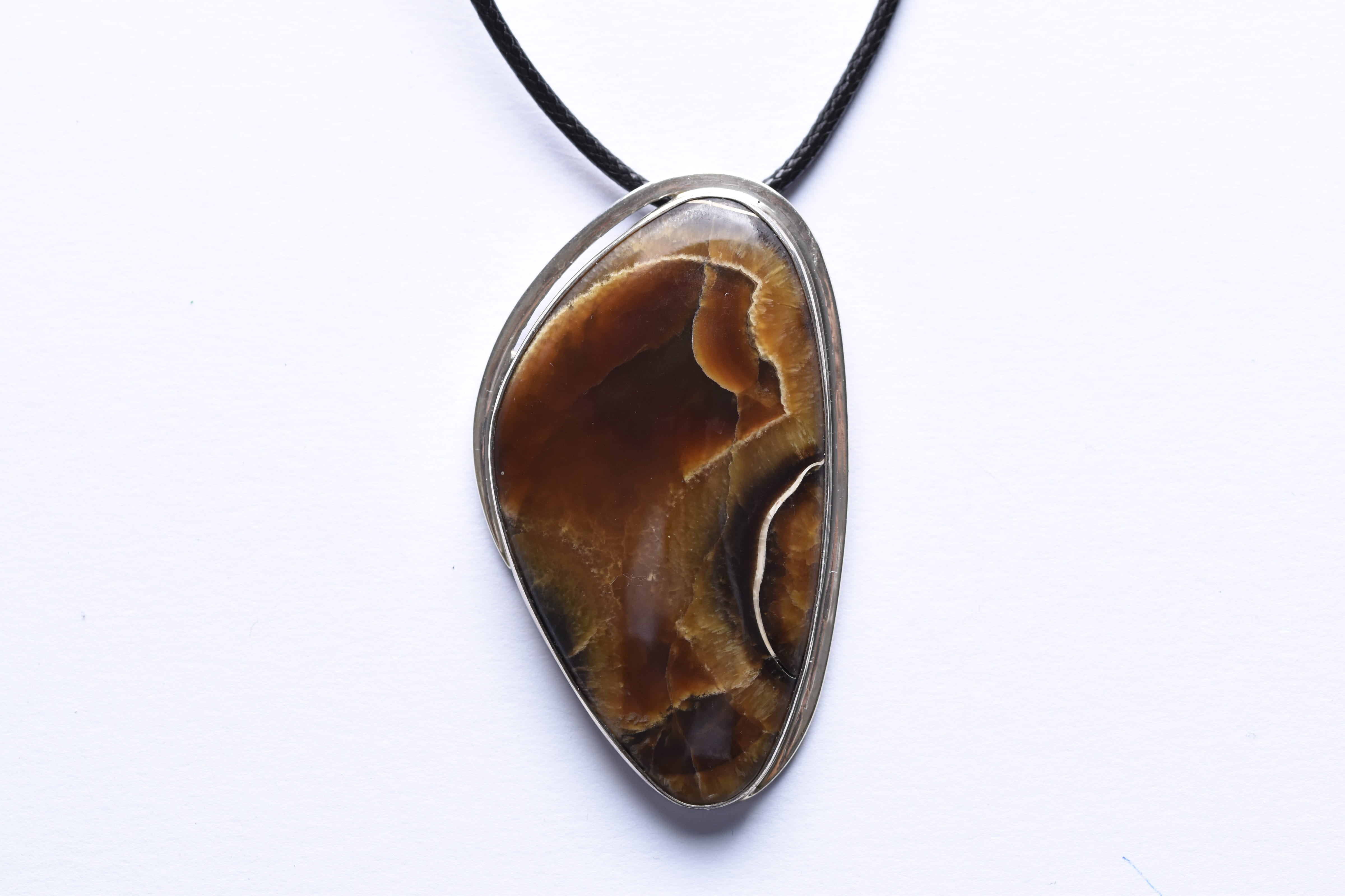 Sibersite medál ezüst foglalatban