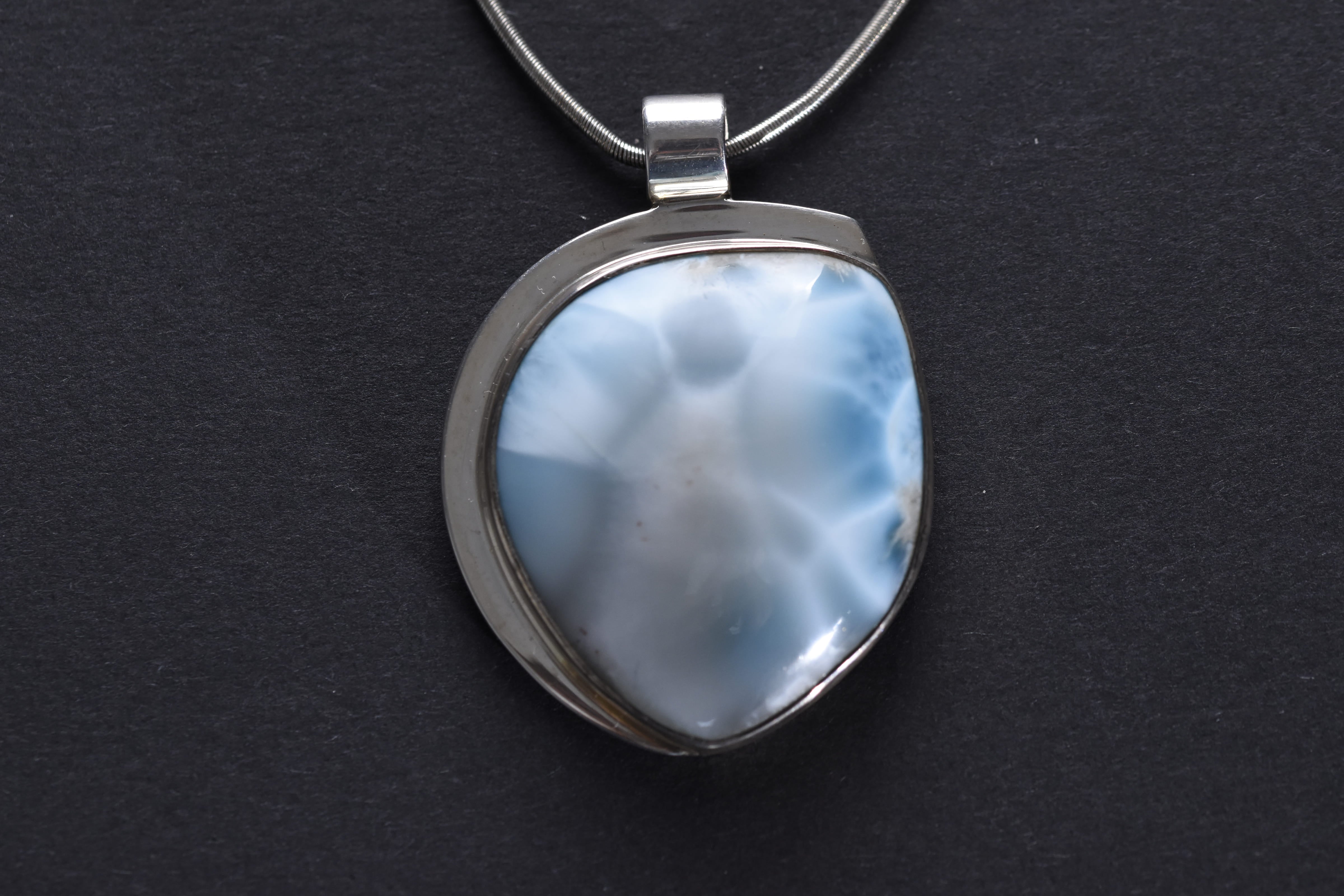 Larimar medál ezüst foglaltaban