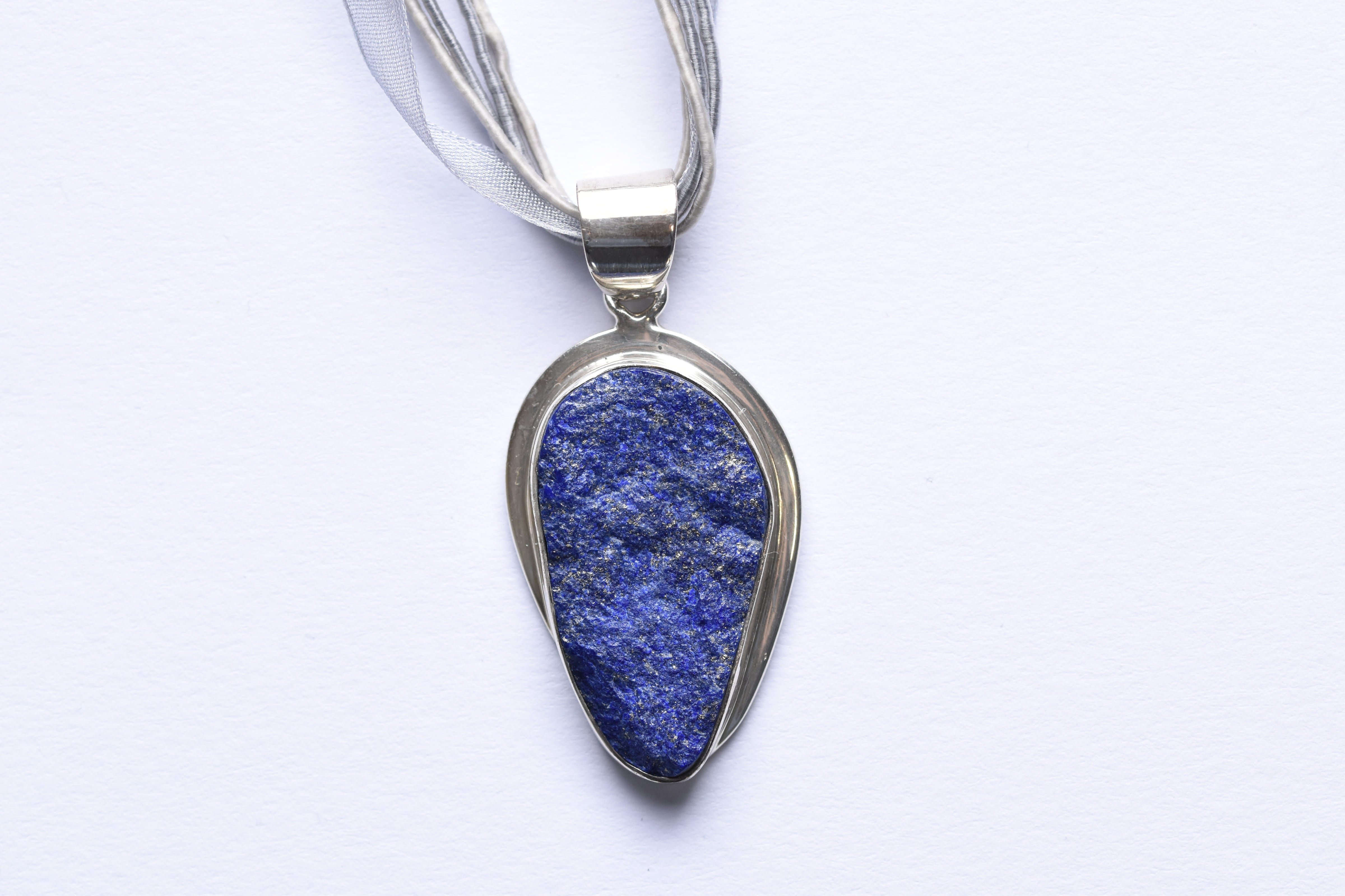Lápisz lazuli medál ezüst foglalatban