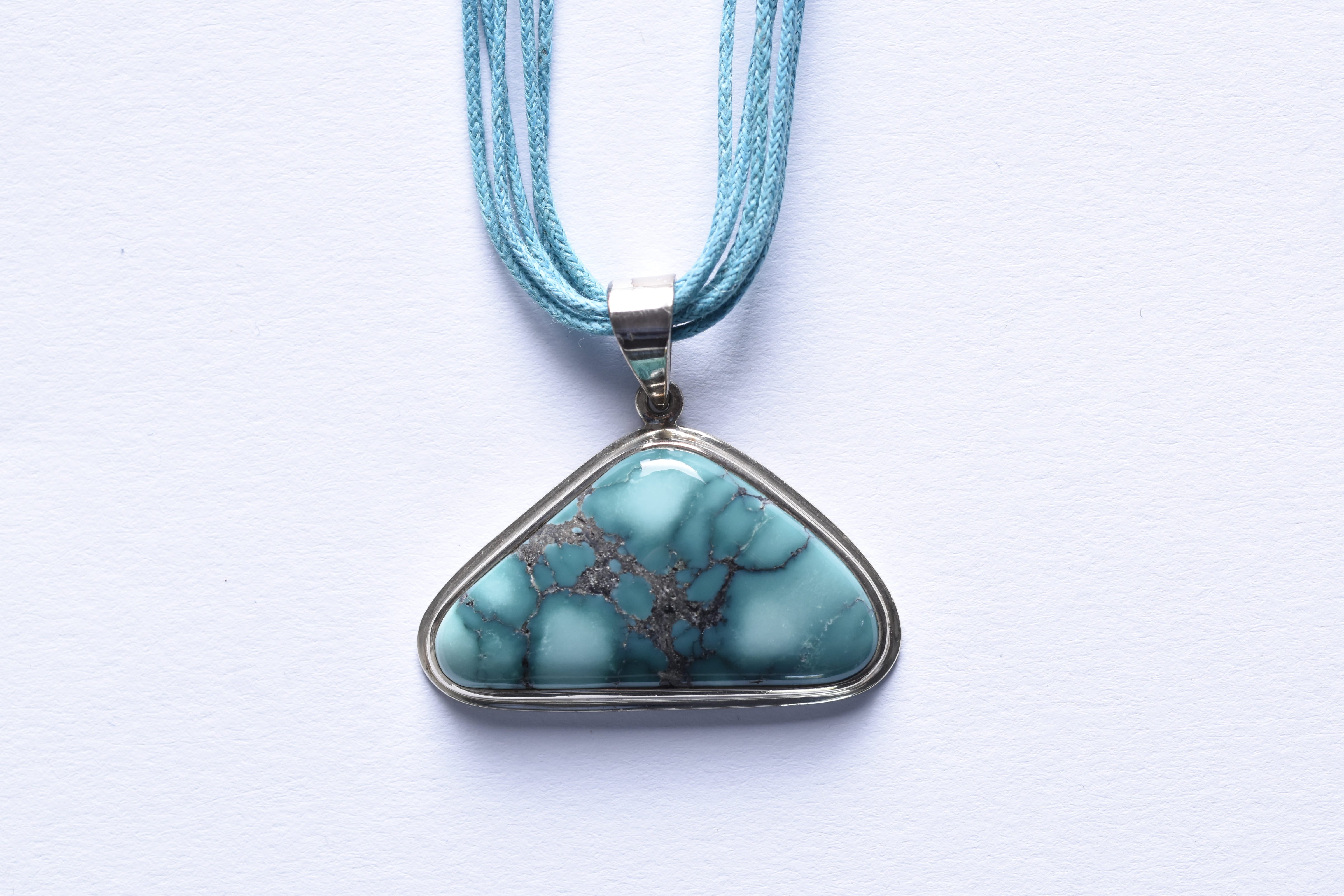 Türkiz medál ezüst foglalatban