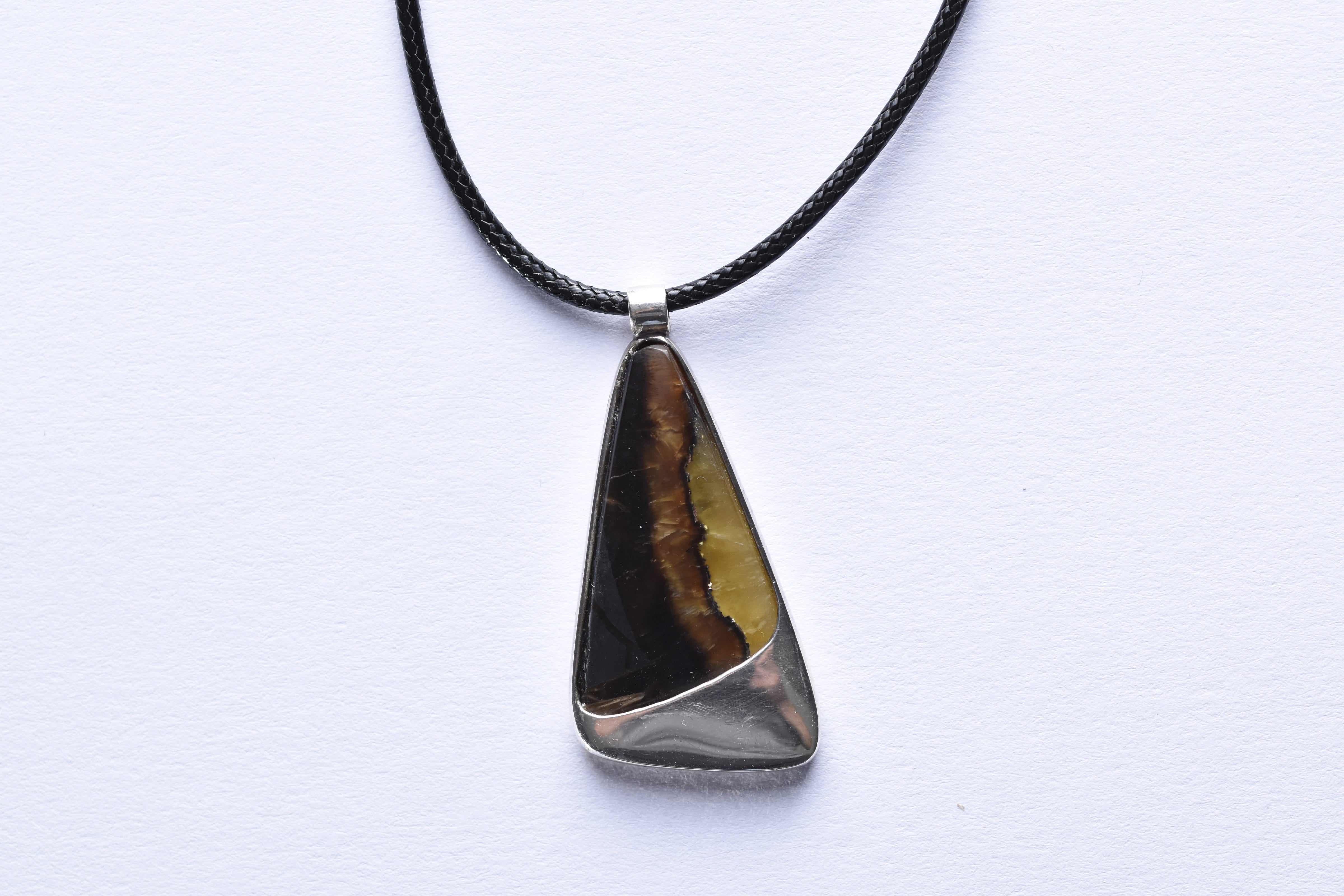 Sibersite medál ezüst foglalatban