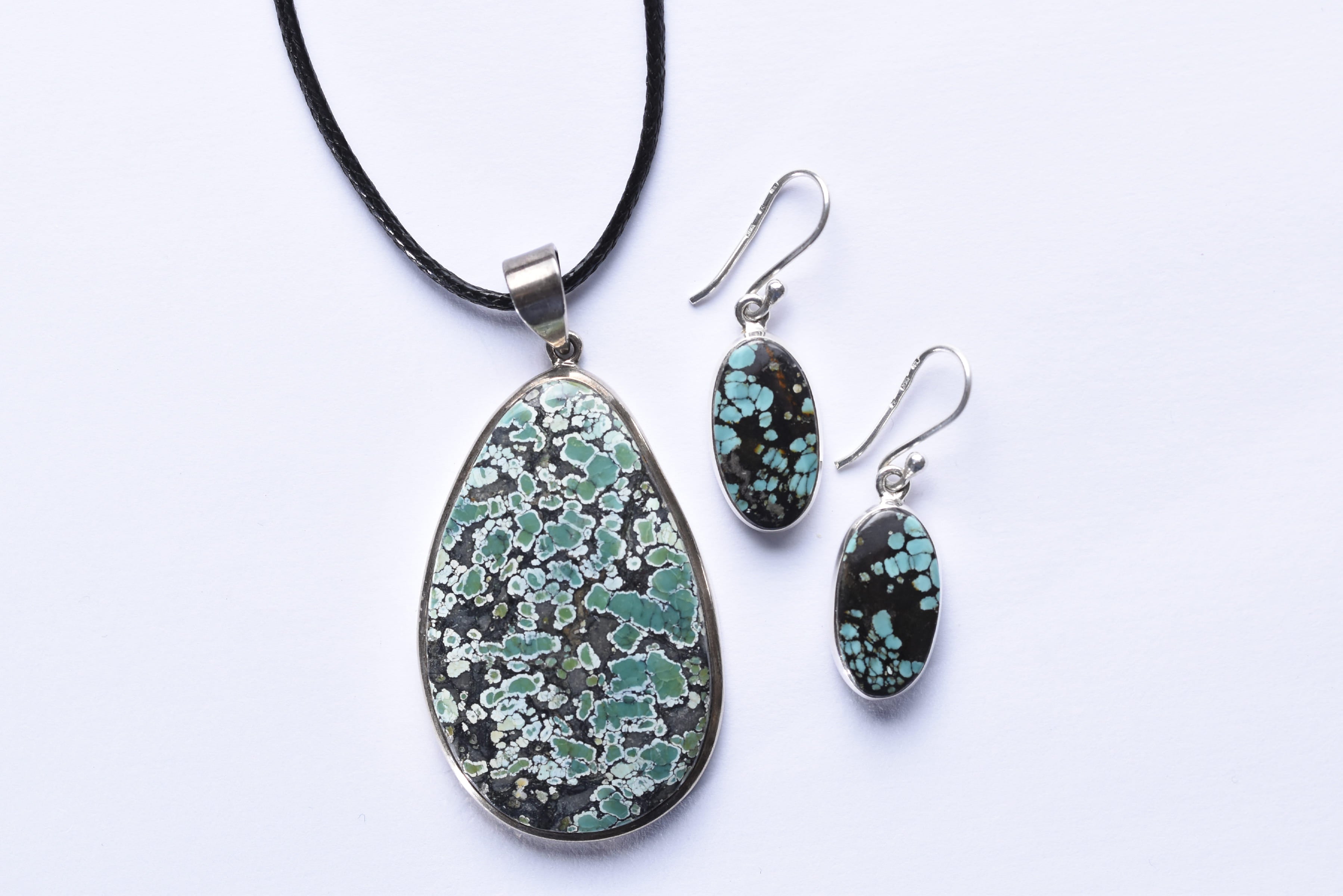 Türkiz köves ékszer szett ezüst foglalatban